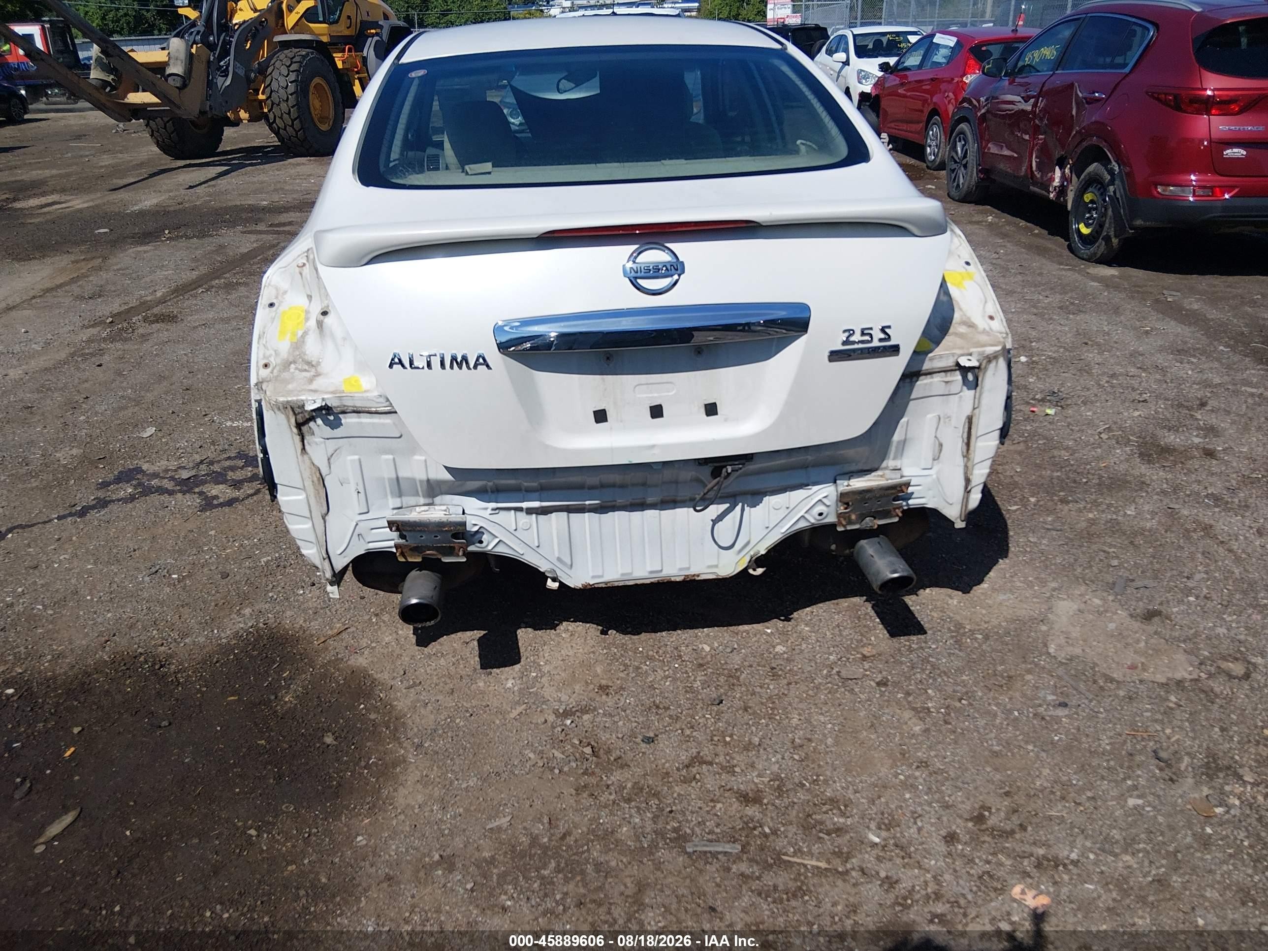 2012 Nissan Altima 2.5 S White vin: 1N4AL2AP9CN439553