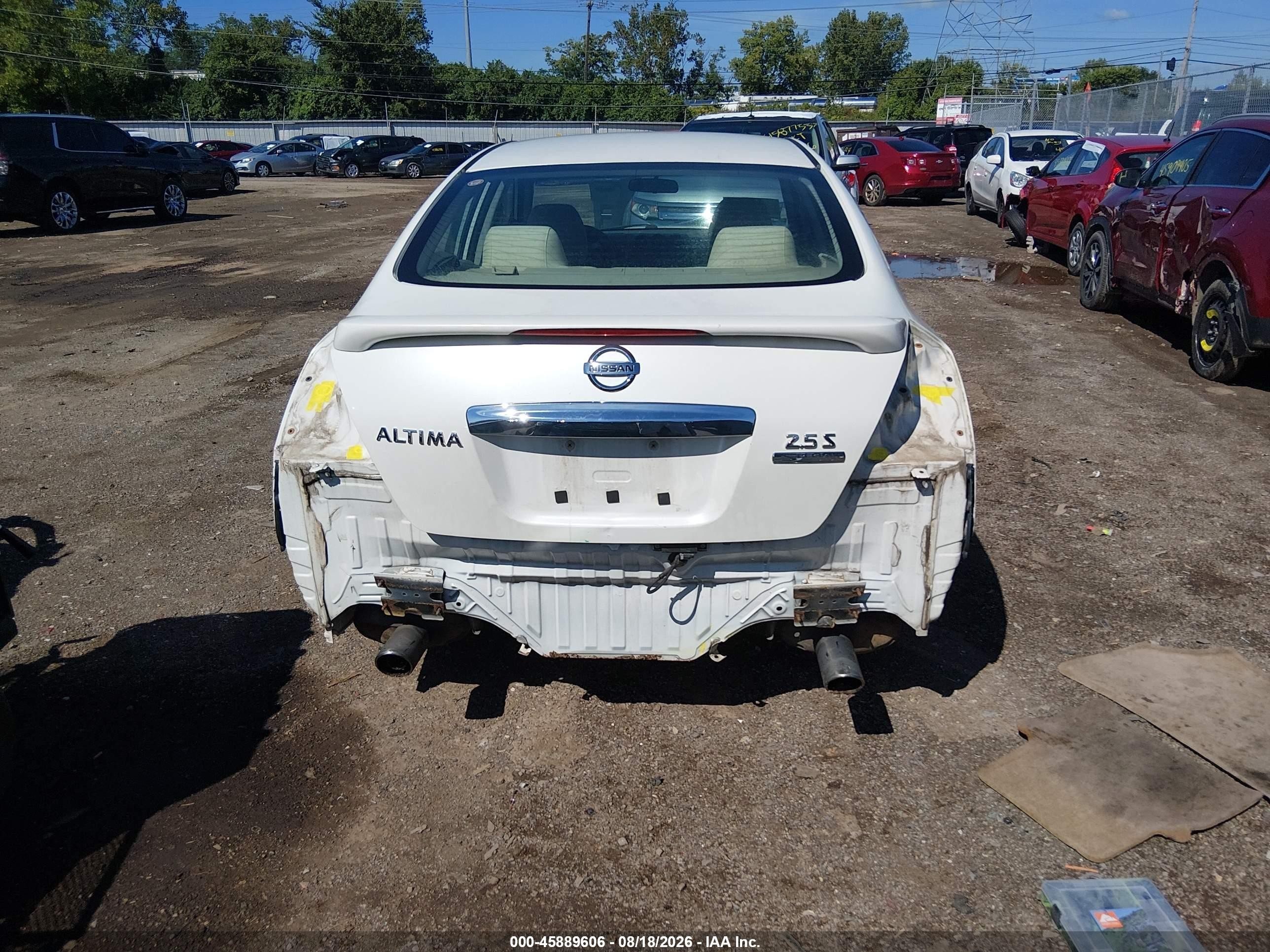 2012 Nissan Altima 2.5 S White vin: 1N4AL2AP9CN439553