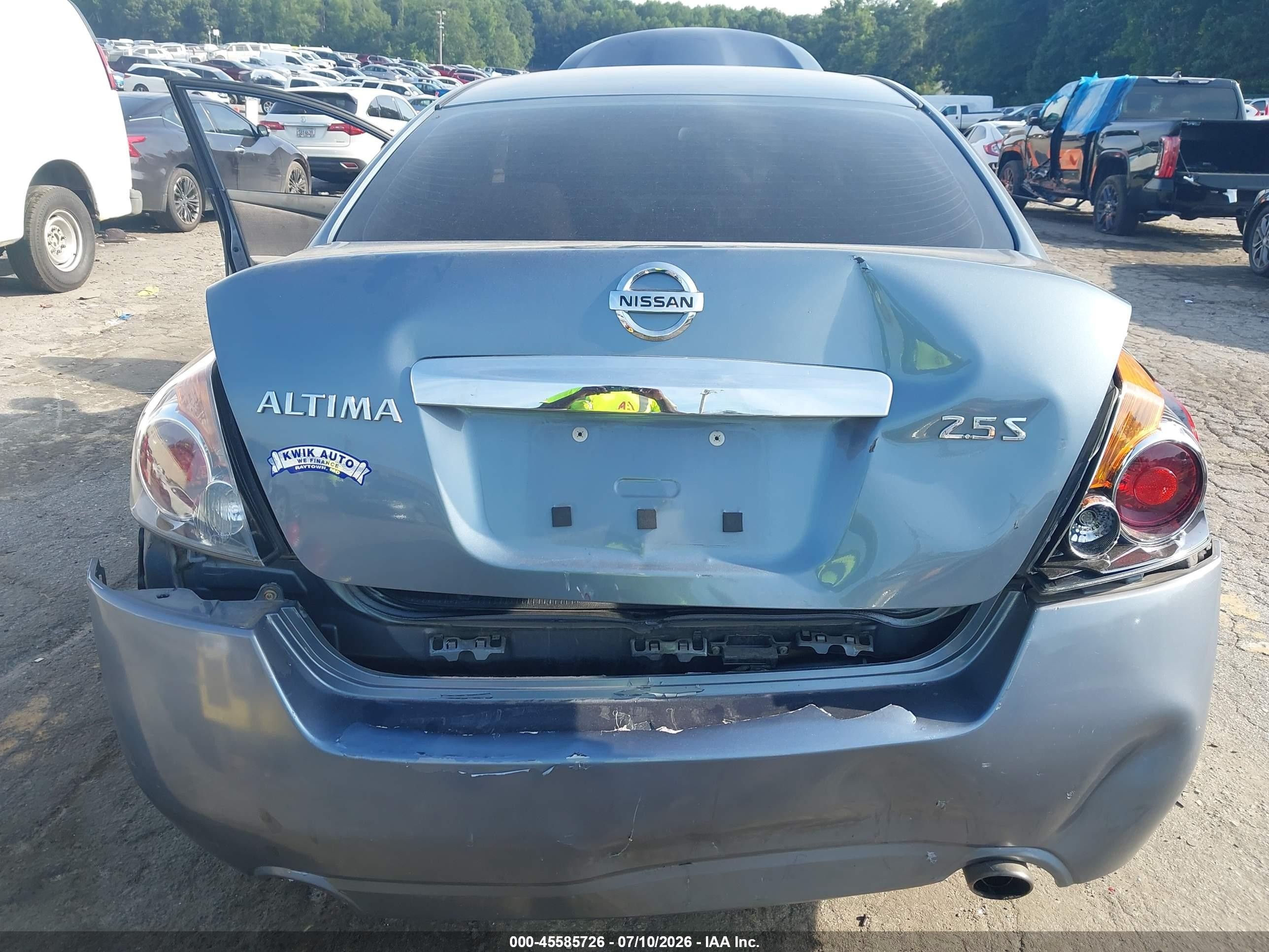 2012 Nissan Altima 2.5 S Light Blue vin: 1N4AL2AP9CN440167