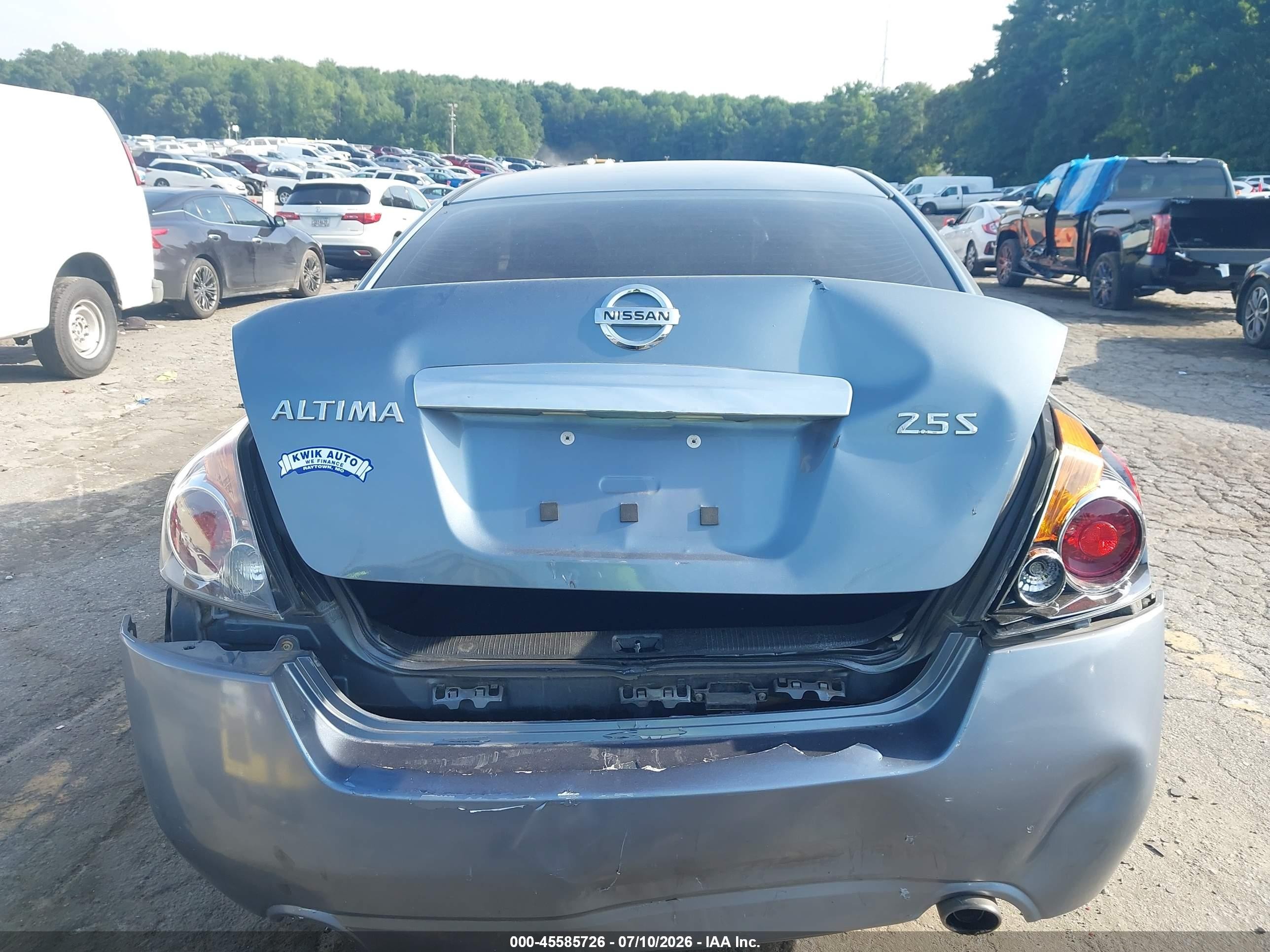 2012 Nissan Altima 2.5 S Light Blue vin: 1N4AL2AP9CN440167