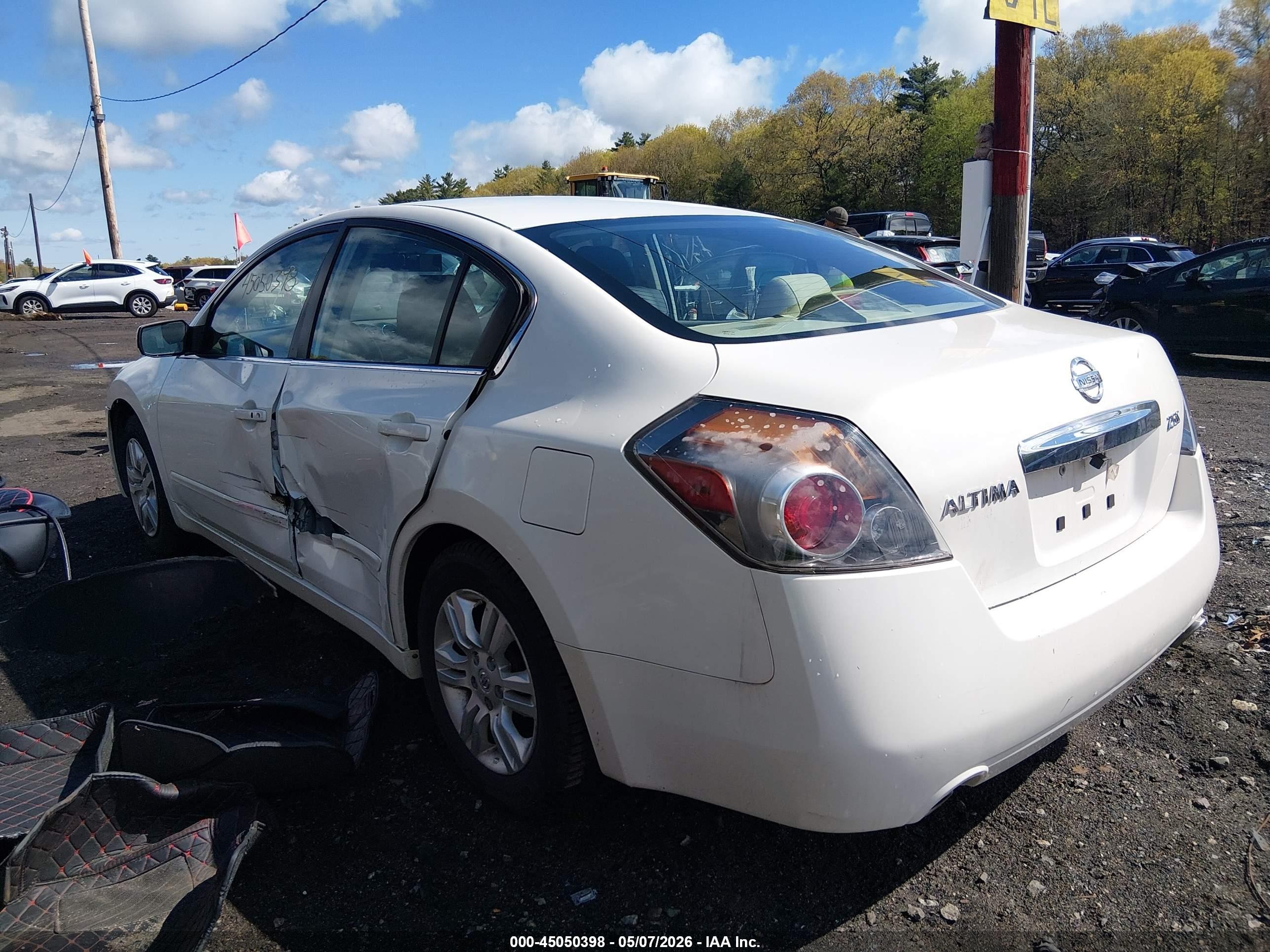 2012 Nissan Altima 2.5 S Белый vin: 1N4AL2AP9CN449256