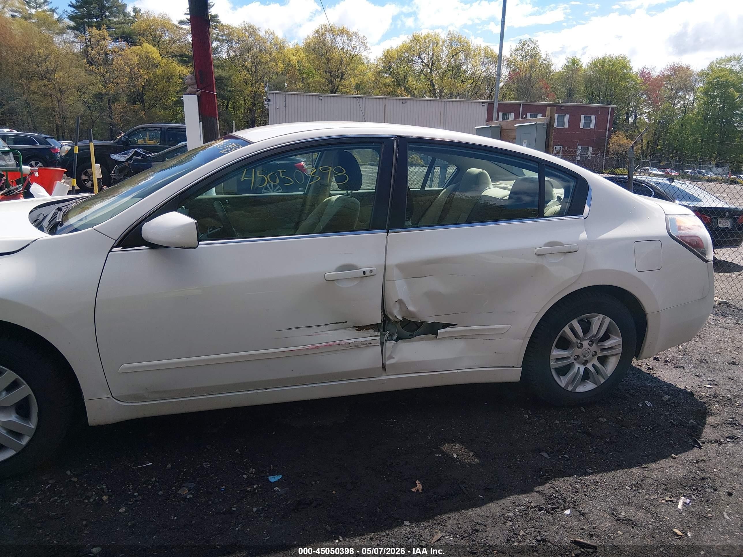 2012 Nissan Altima 2.5 S Белый vin: 1N4AL2AP9CN449256