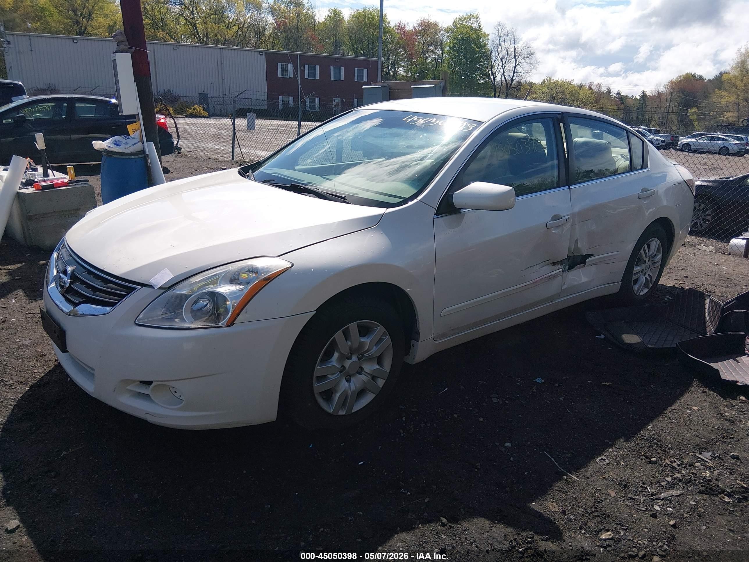 2012 Nissan Altima 2.5 S Белый vin: 1N4AL2AP9CN449256