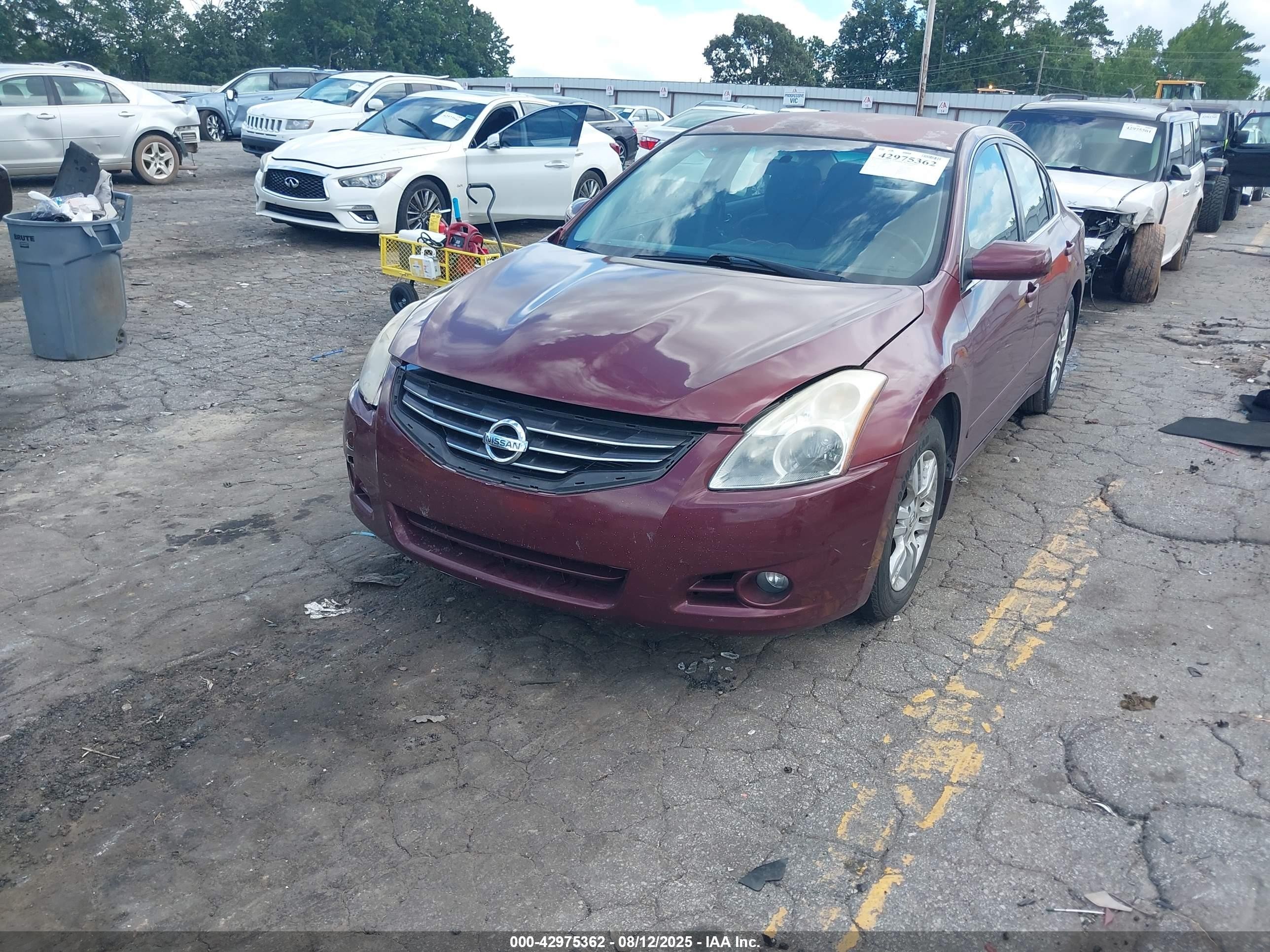 2012 Nissan Altima 2.5 S Темно-бордовый vin: 1N4AL2AP9CN457387