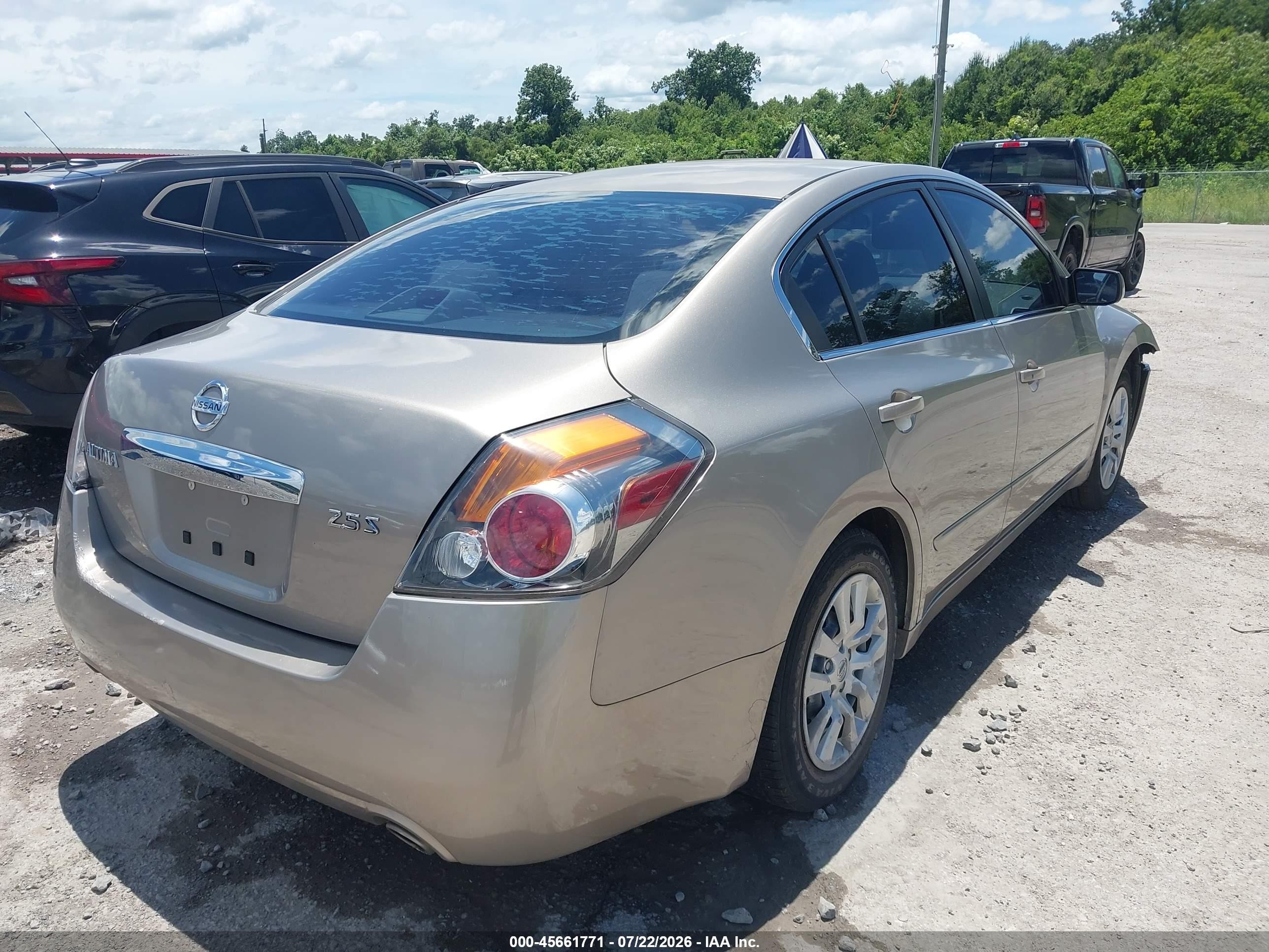 2012 Nissan Altima 2.5 S Tan vin: 1N4AL2AP9CN464792