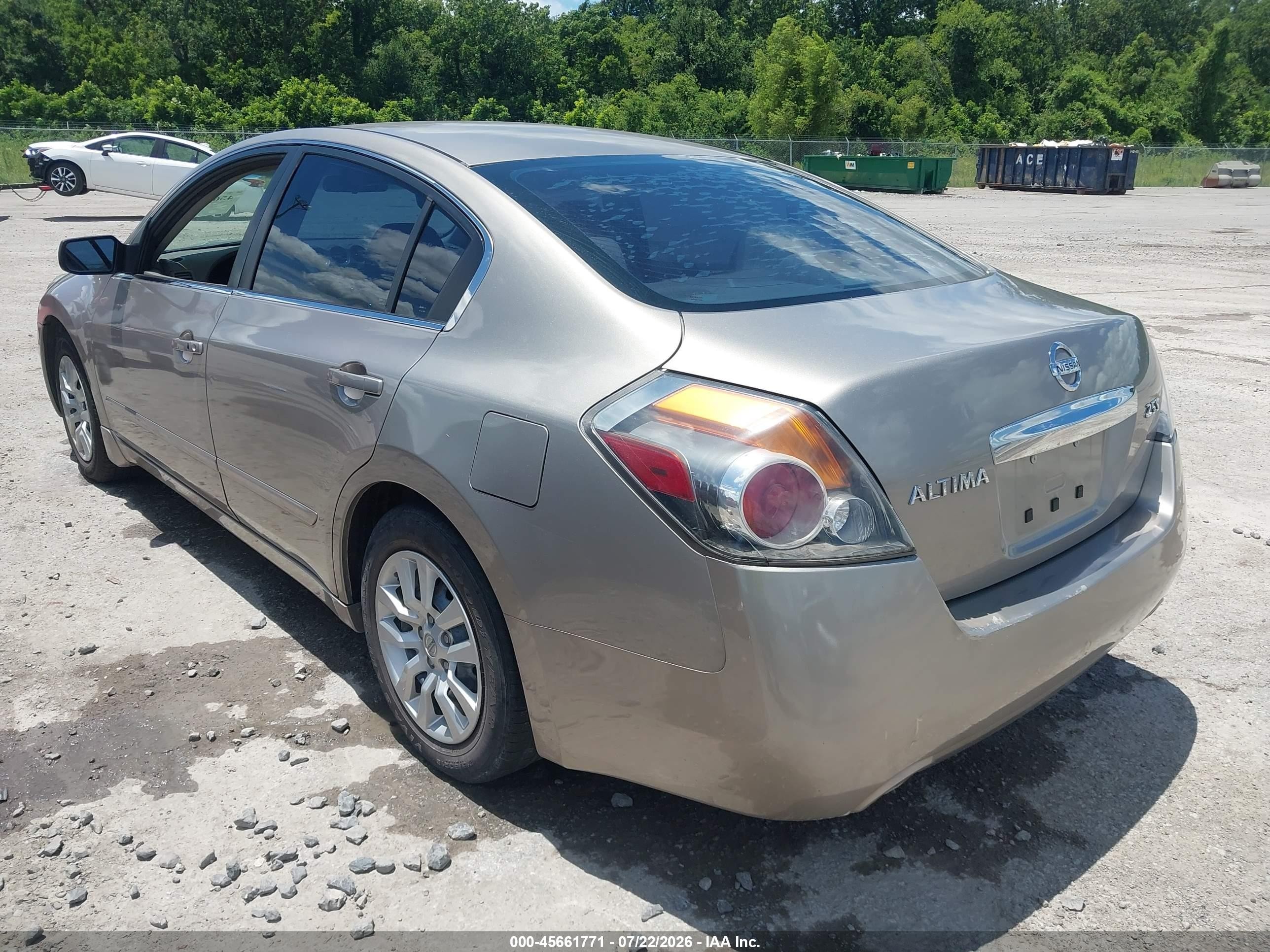 2012 Nissan Altima 2.5 S Tan vin: 1N4AL2AP9CN464792