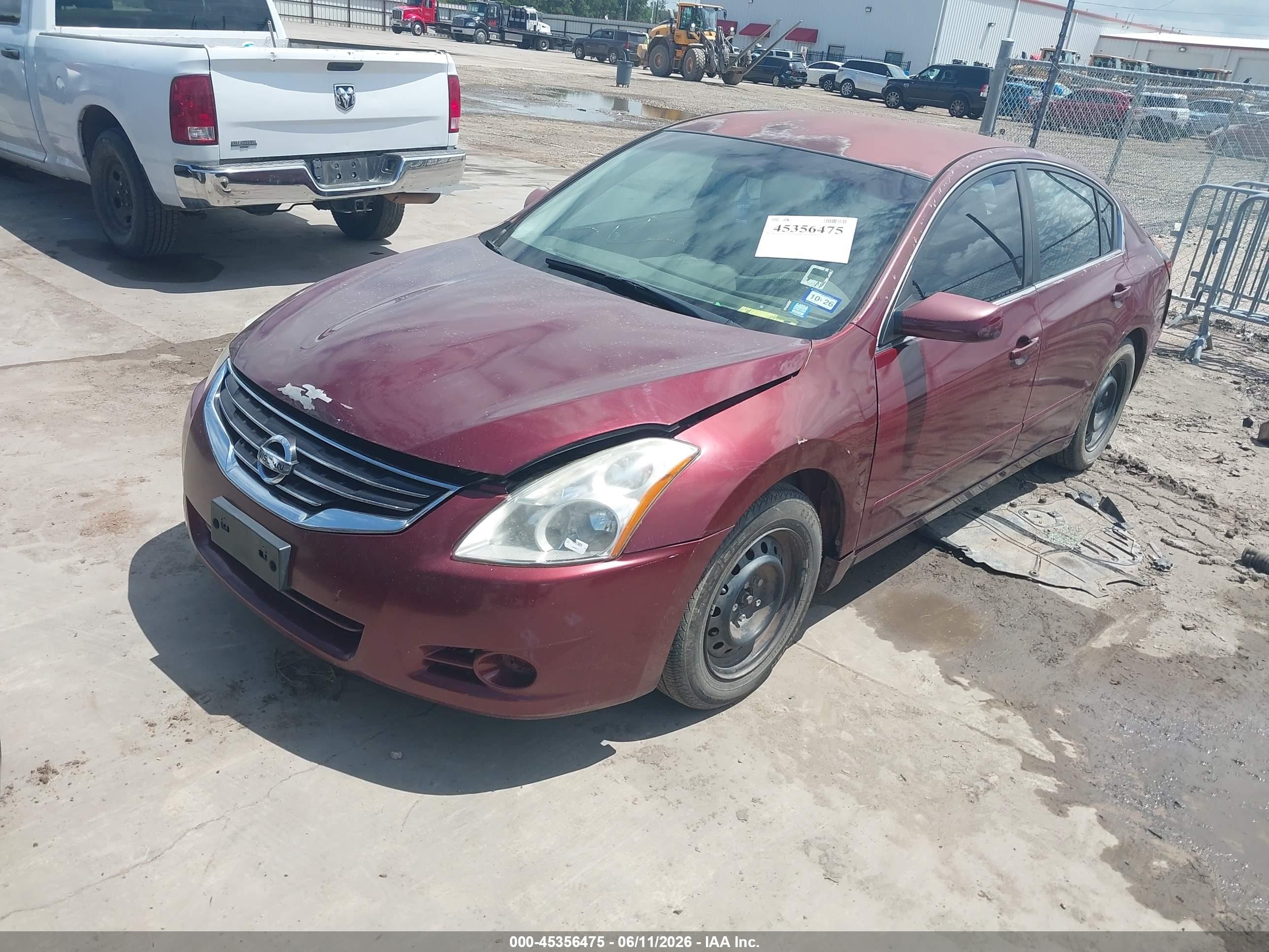 2012 Nissan Altima 2.5 S Burgundy vin: 1N4AL2AP9CN492754