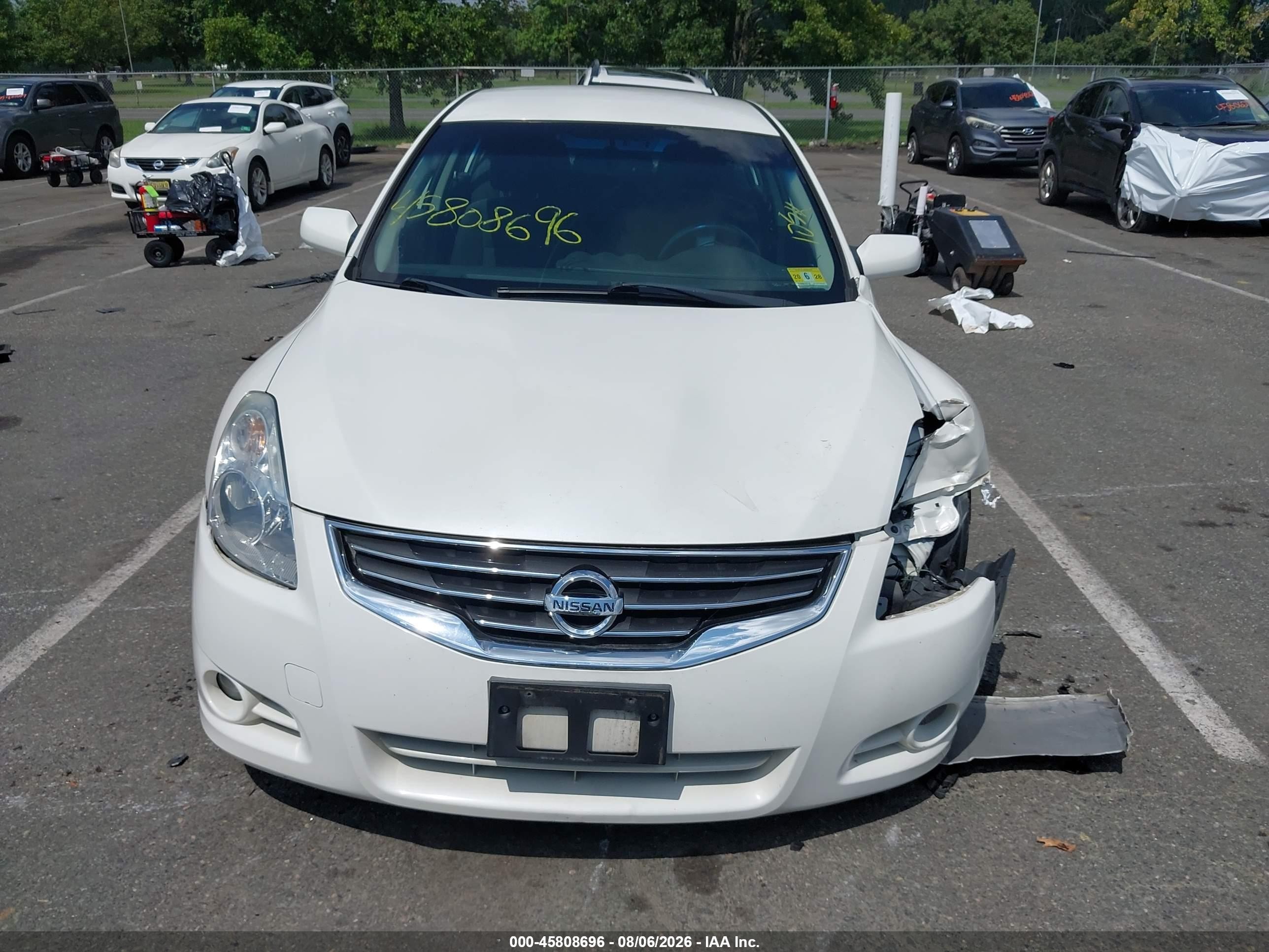 2012 Nissan Altima 2.5 S White vin: 1N4AL2AP9CN533562