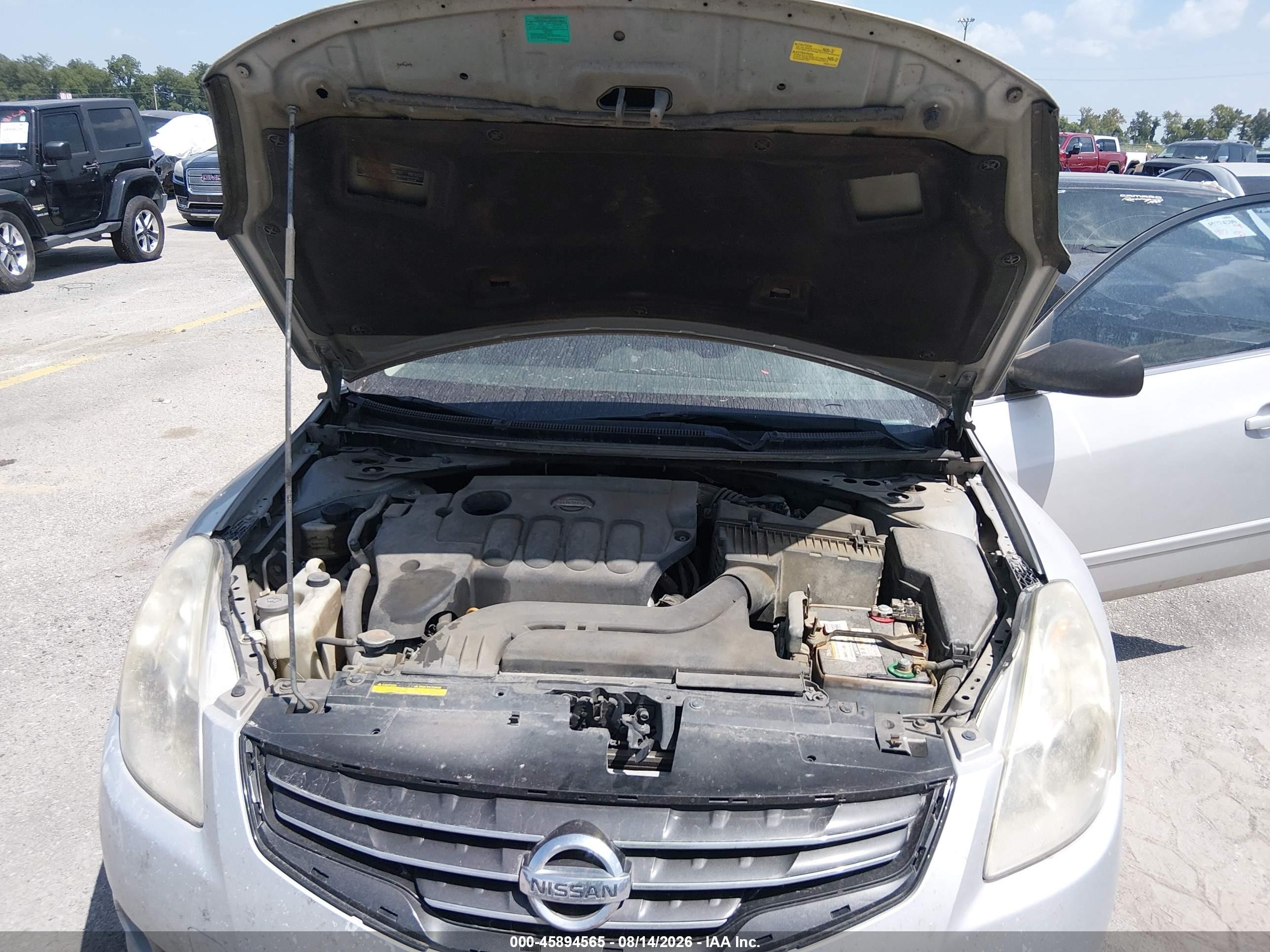 2012 Nissan Altima 2.5 S Silver vin: 1N4AL2AP9CN556436