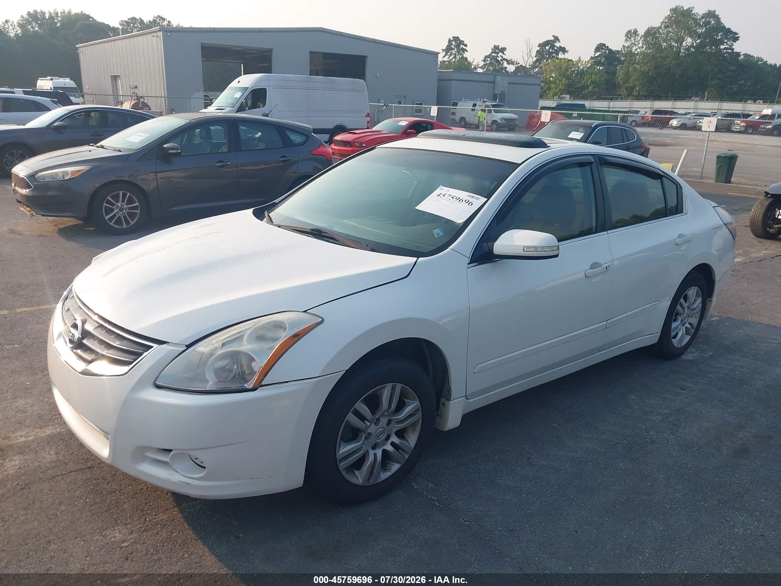 2012 Nissan Altima 2.5 S White vin: 1N4AL2AP9CN564892