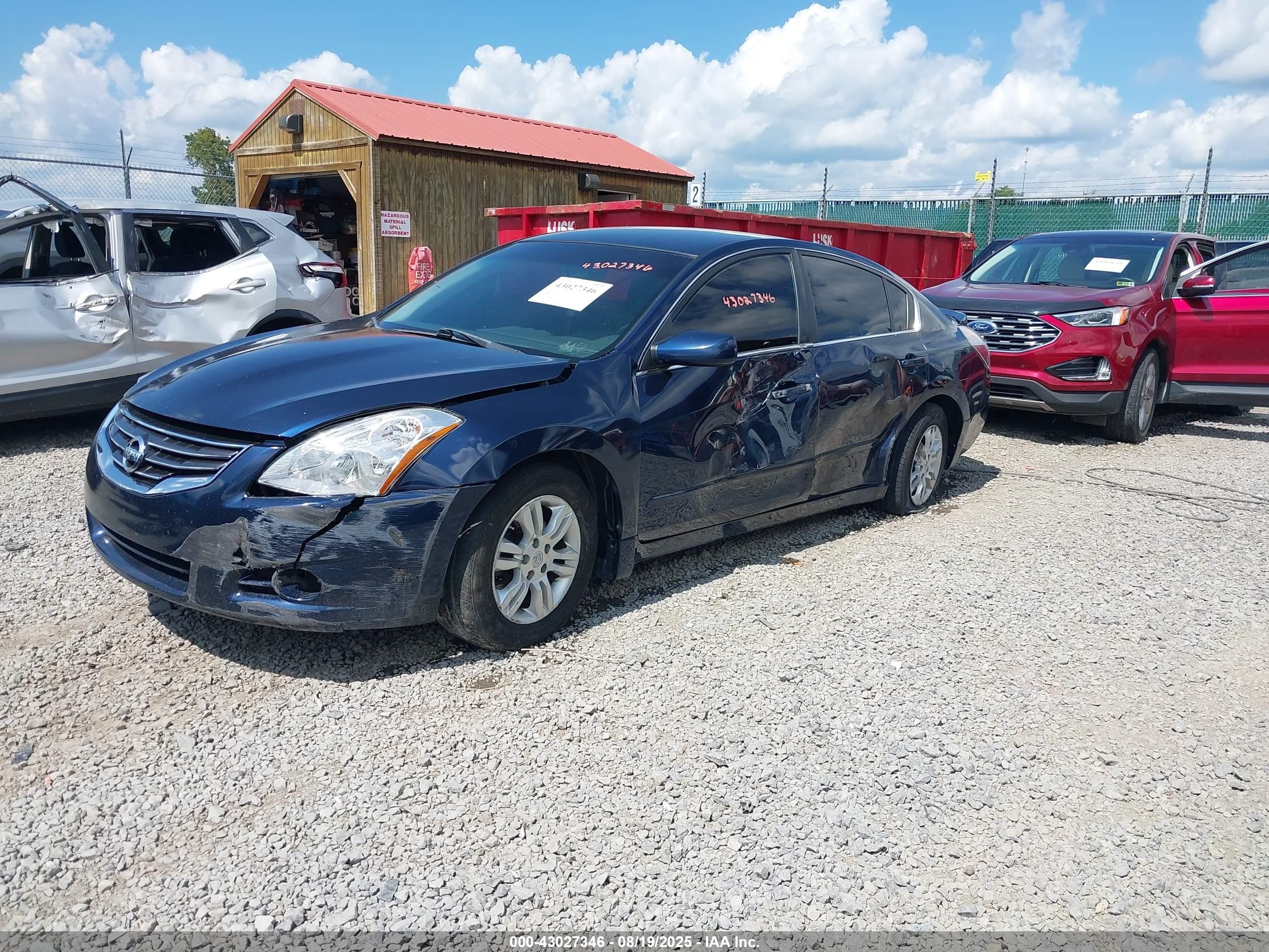 2012 Nissan Altima 2.5 S Blue vin: 1N4AL2AP9CN569106