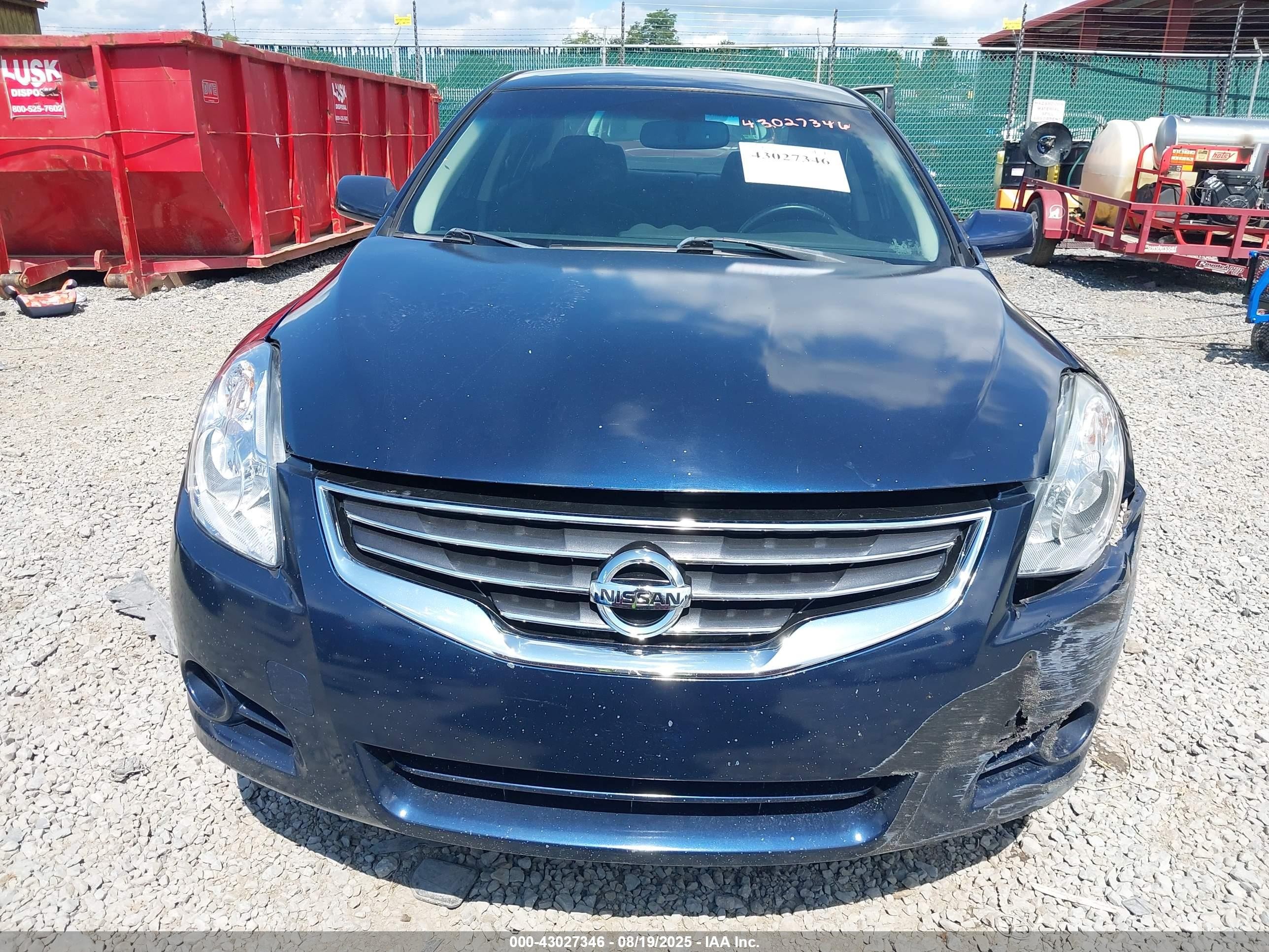 2012 Nissan Altima 2.5 S Blue vin: 1N4AL2AP9CN569106