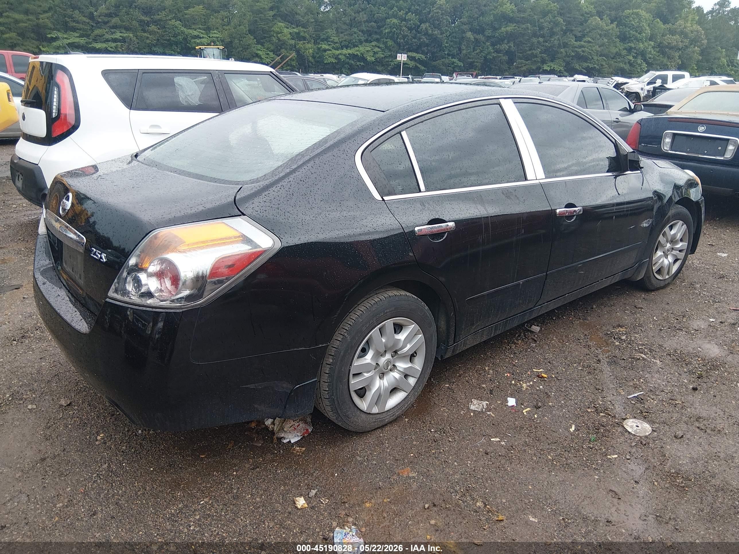 2012 Nissan Altima 2.5 S Black vin: 1N4AL2AP9CN576590