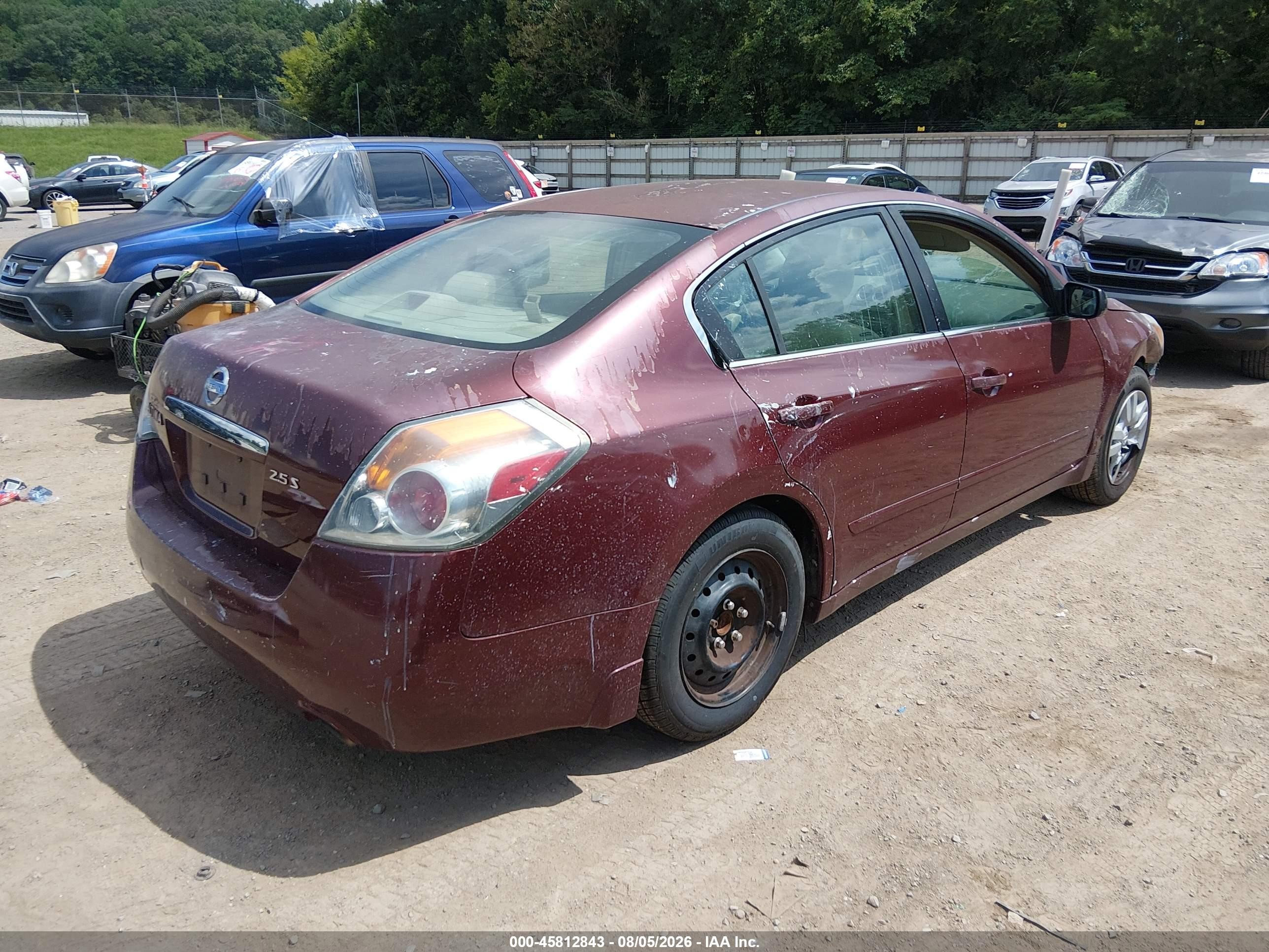 2010 Nissan Altima 2.5 S Темно-бордовый vin: 1N4AL2APXAN402332