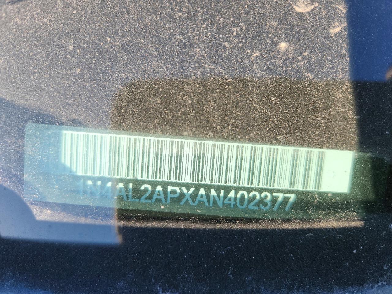 2010 Nissan Altima 2.5 Черный vin: 1N4AL2APXAN402377