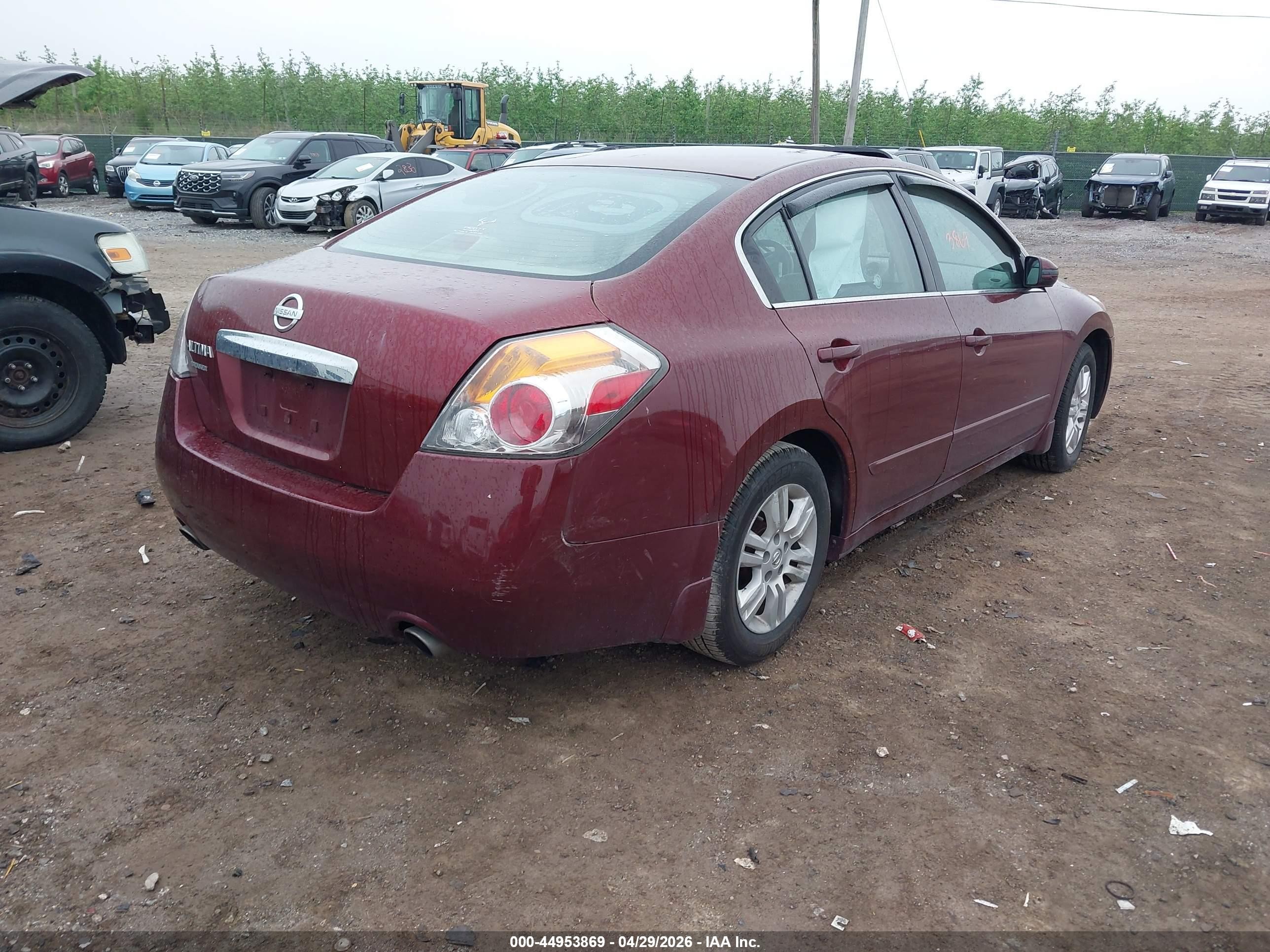 2010 Nissan Altima 2.5 S Maroon vin: 1N4AL2APXAN447545