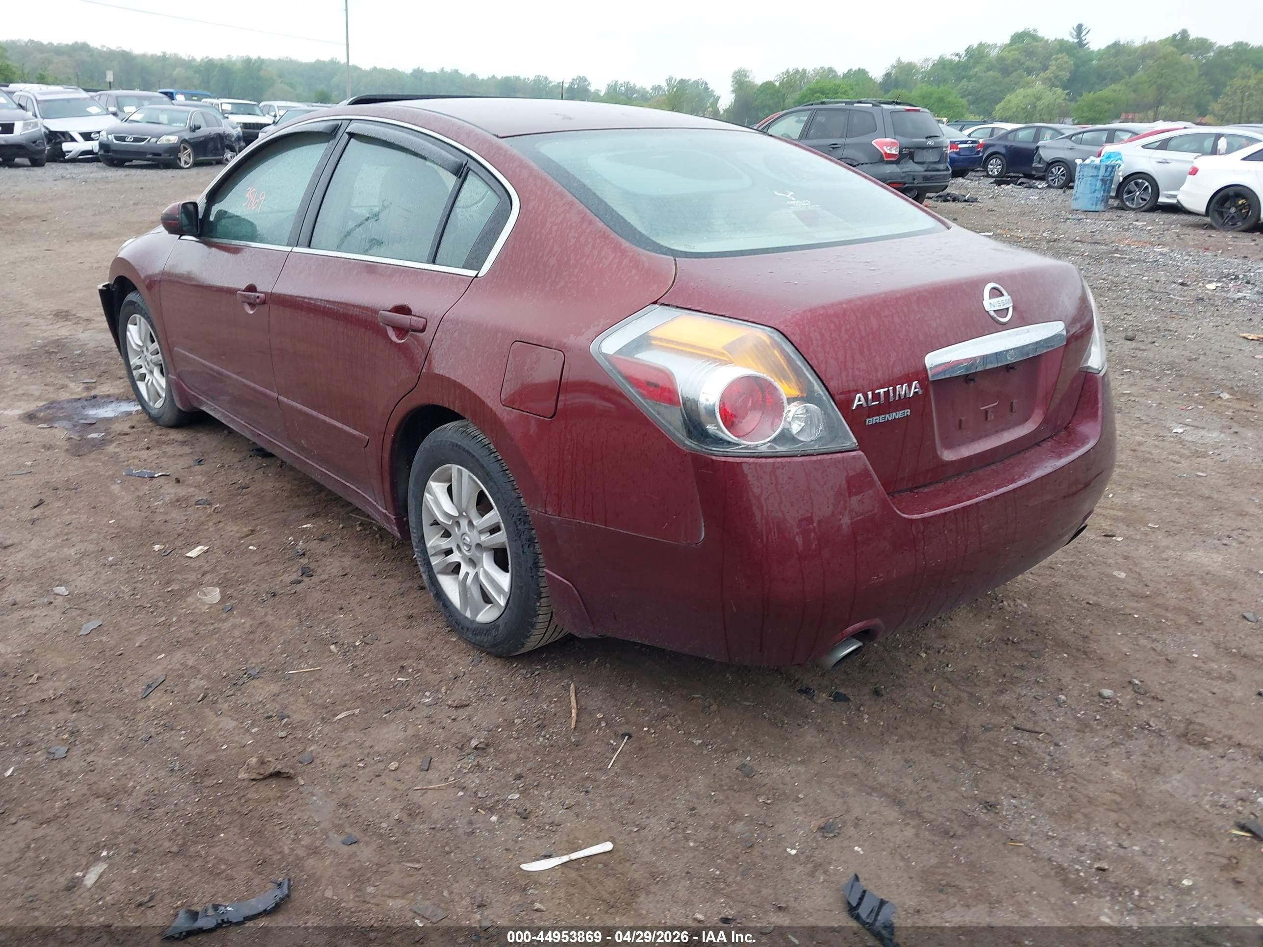 2010 Nissan Altima 2.5 S Maroon vin: 1N4AL2APXAN447545