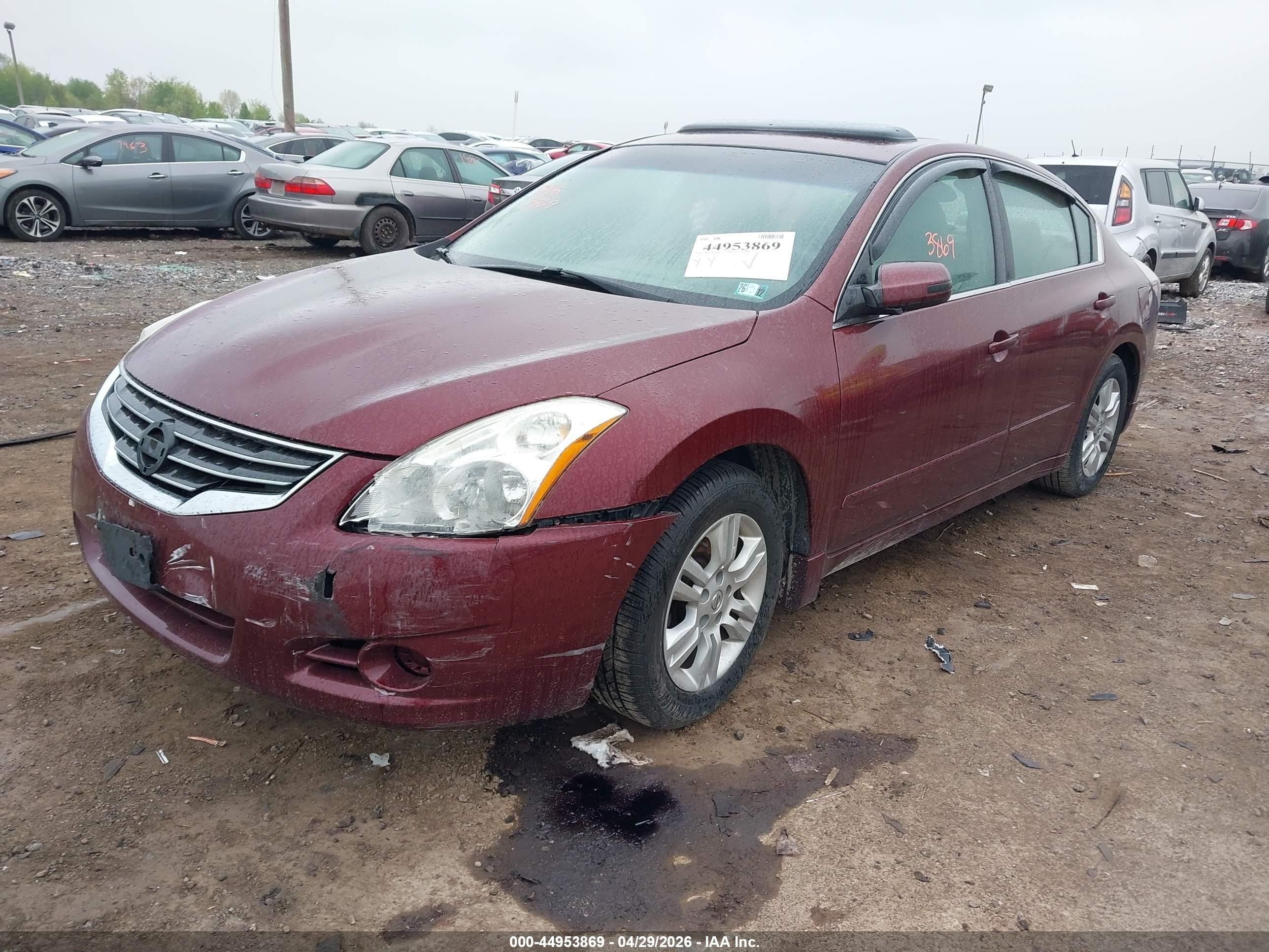 2010 Nissan Altima 2.5 S Maroon vin: 1N4AL2APXAN447545