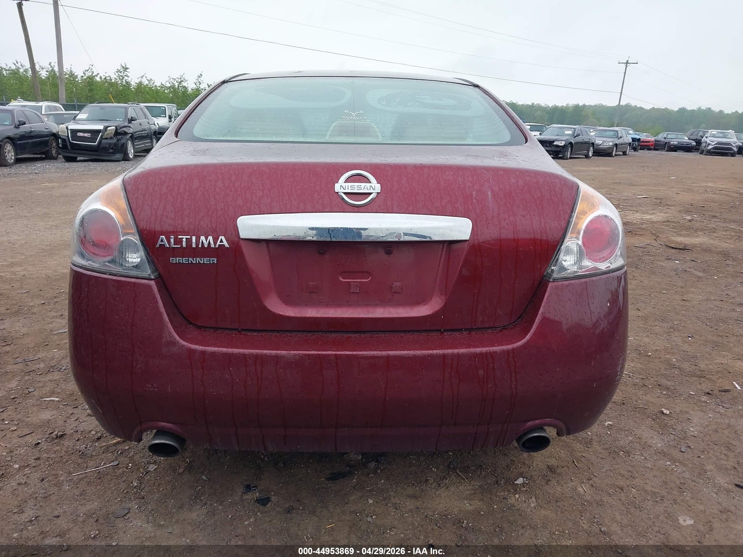 2010 Nissan Altima 2.5 S Maroon vin: 1N4AL2APXAN447545