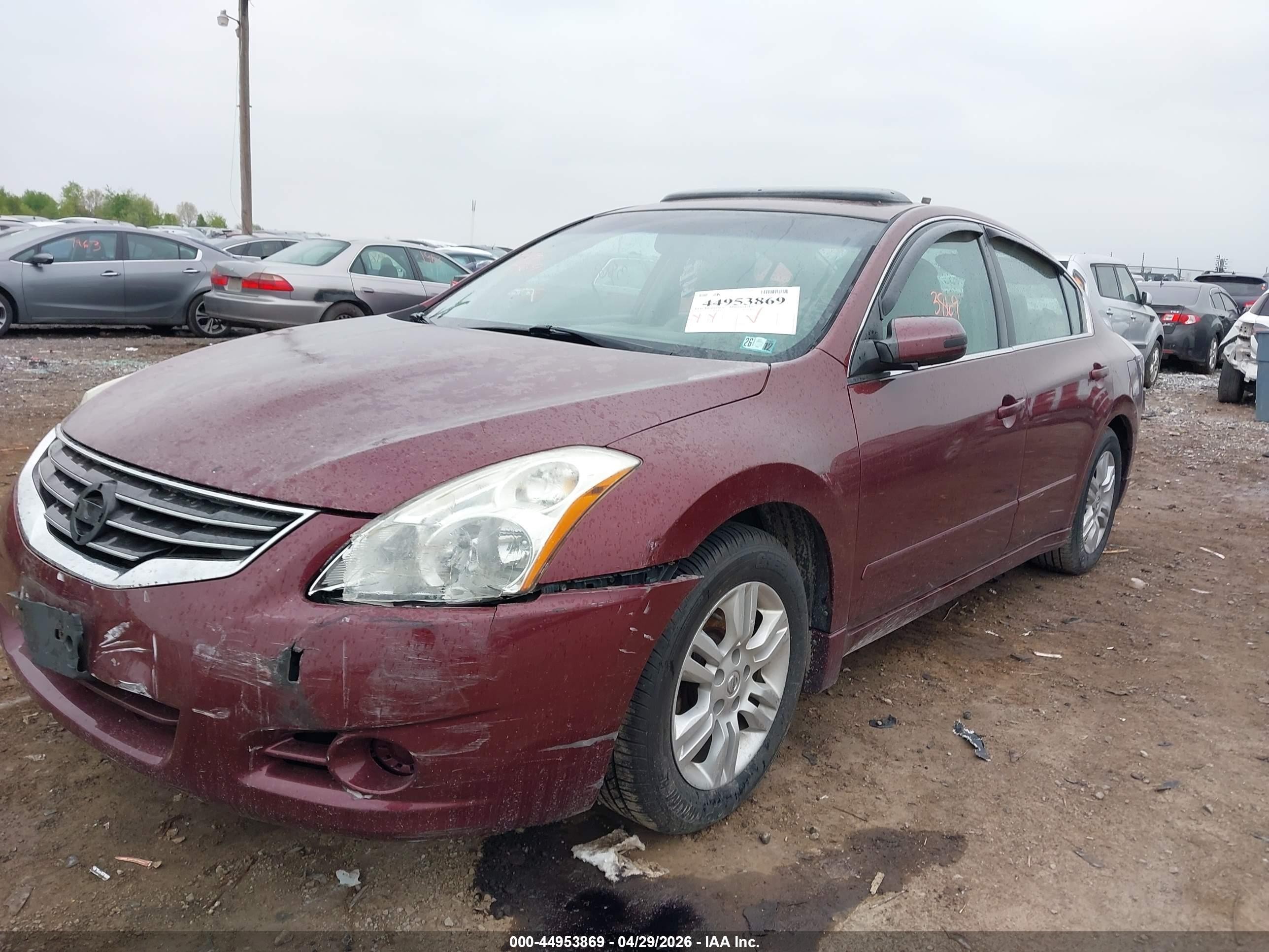 2010 Nissan Altima 2.5 S Maroon vin: 1N4AL2APXAN447545