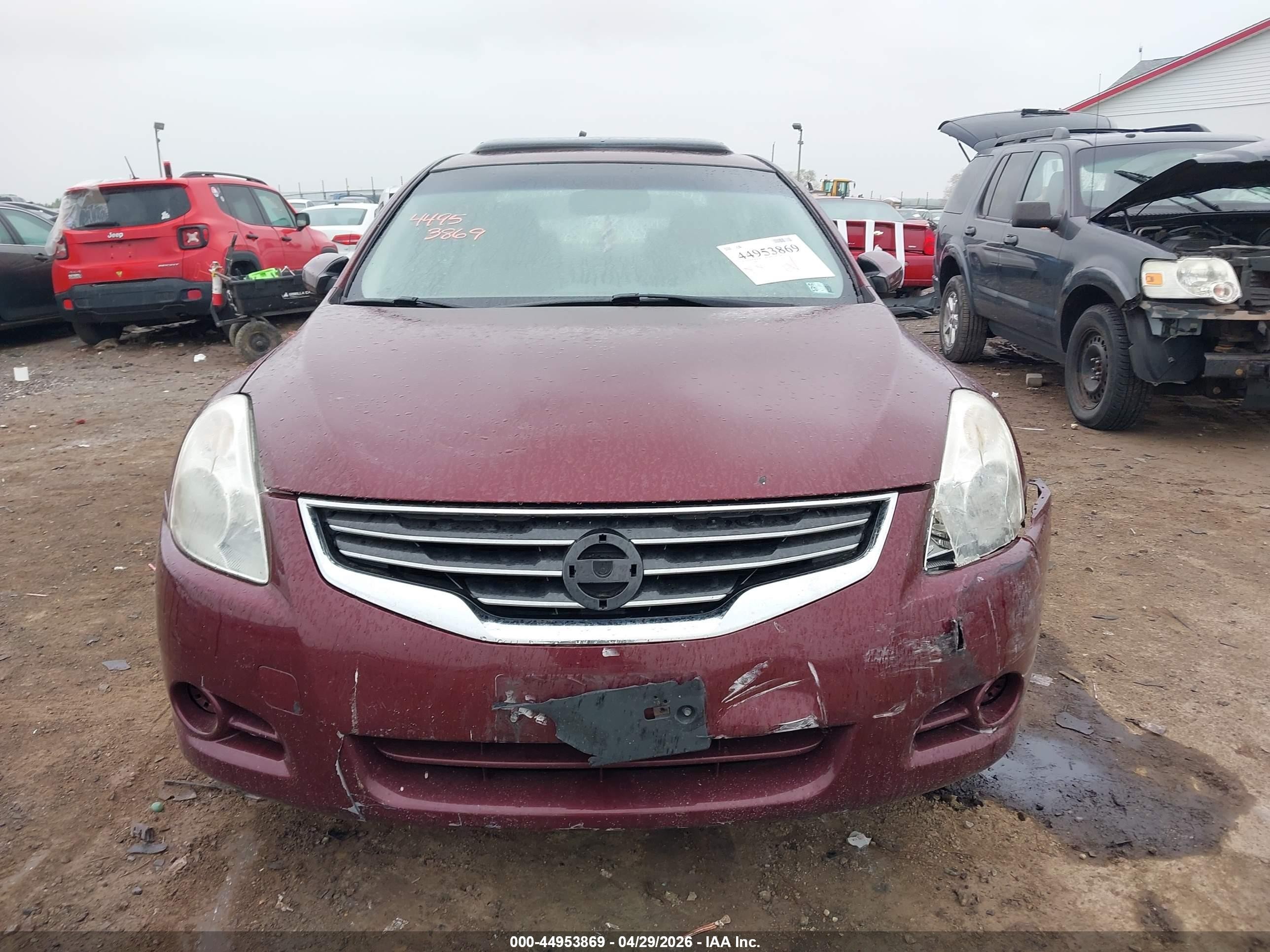 2010 Nissan Altima 2.5 S Maroon vin: 1N4AL2APXAN447545