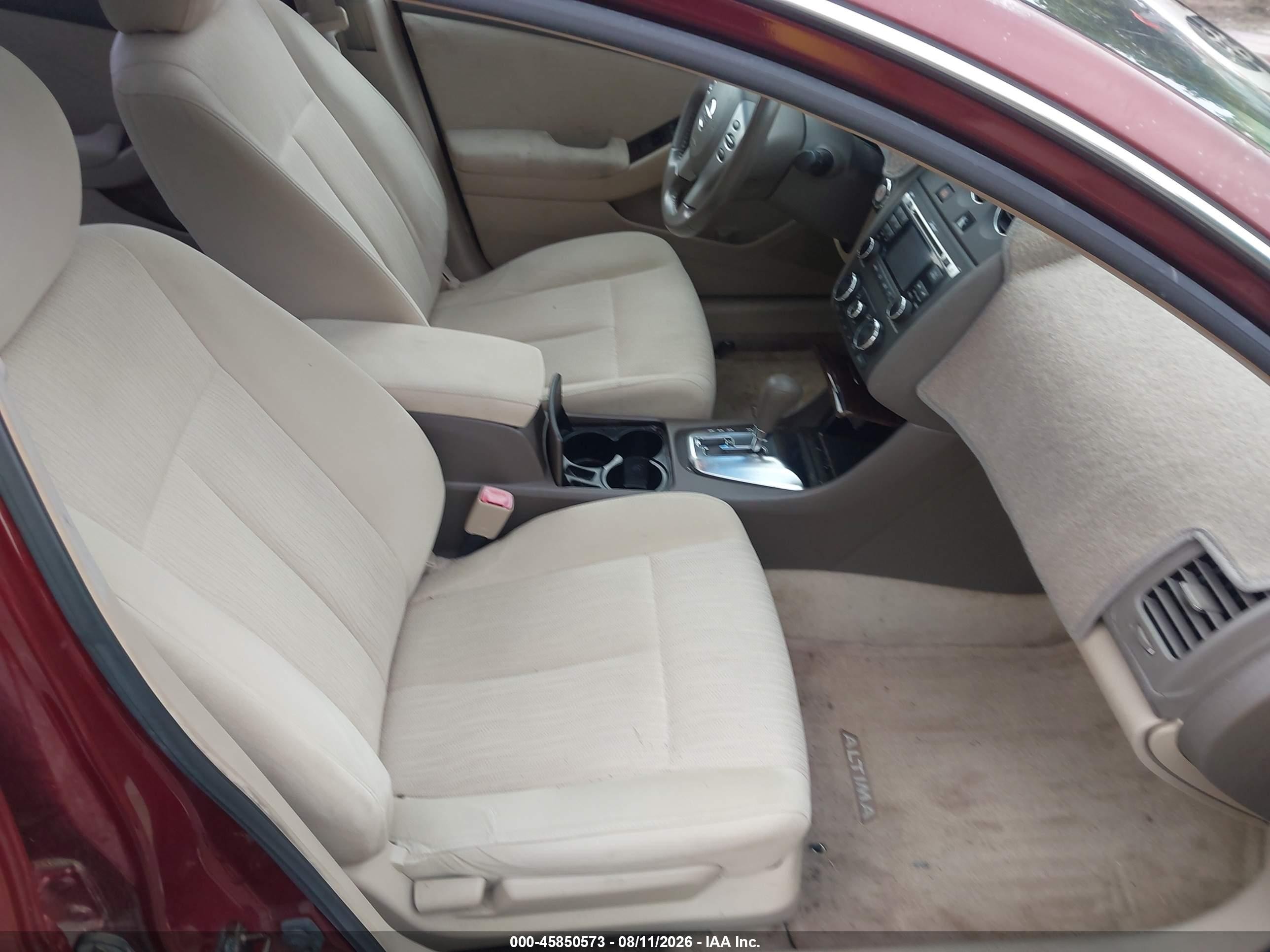 2010 Nissan Altima 2.5 S Burgundy vin: 1N4AL2APXAN452809