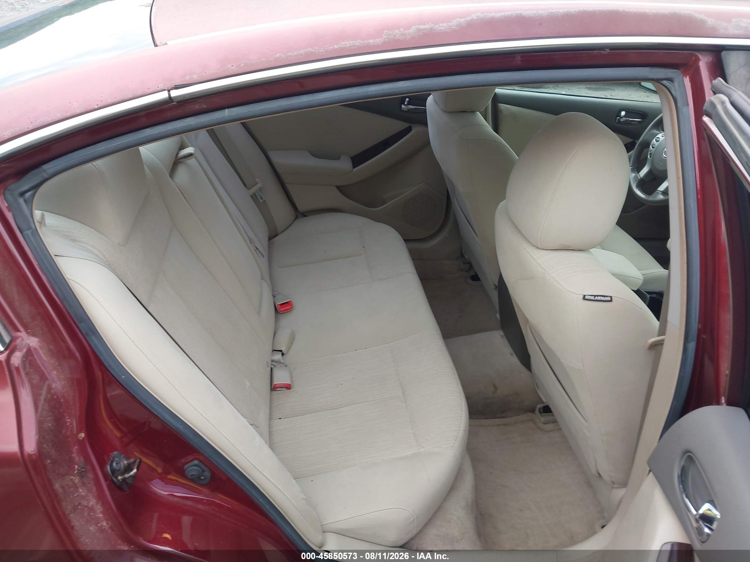 2010 Nissan Altima 2.5 S Burgundy vin: 1N4AL2APXAN452809
