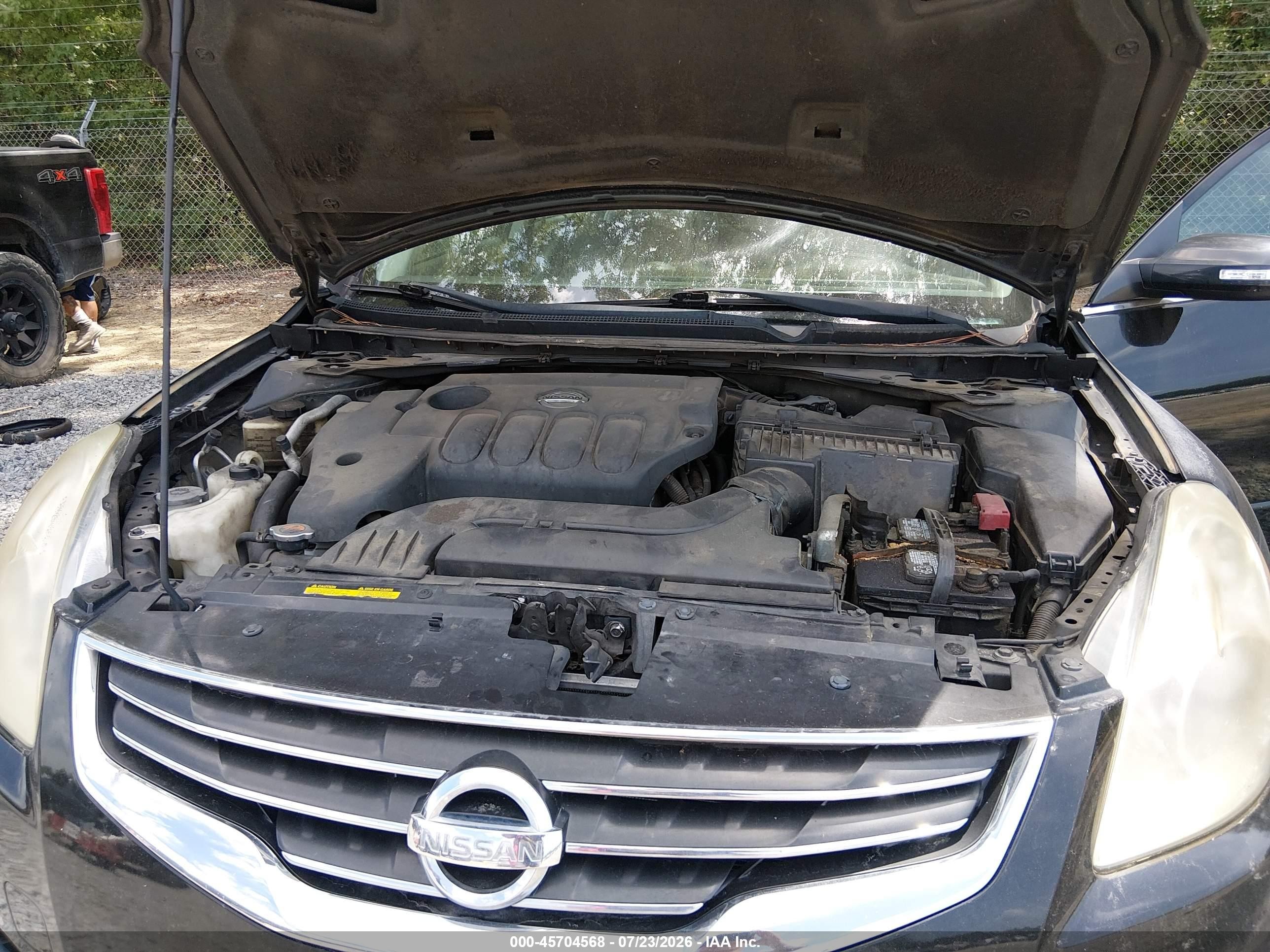 2010 Nissan Altima 2.5 S Black vin: 1N4AL2APXAN498043