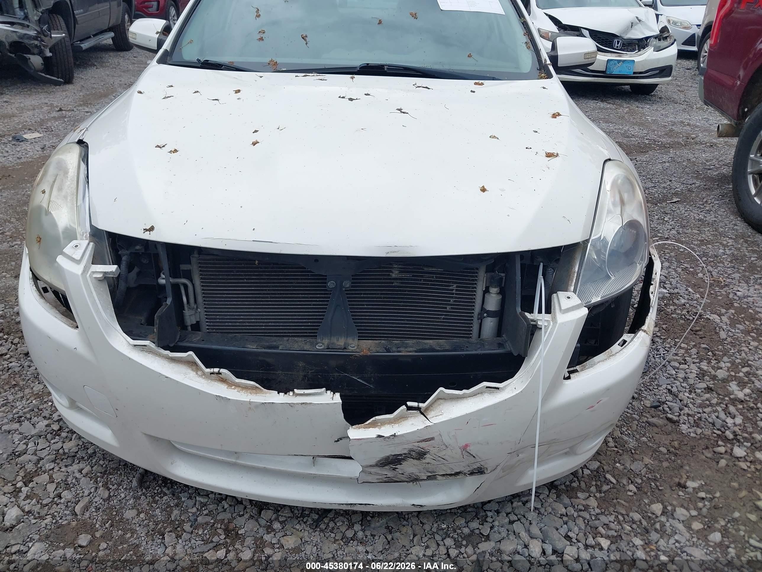 2010 Nissan Altima 2.5 S White vin: 1N4AL2APXAN505752
