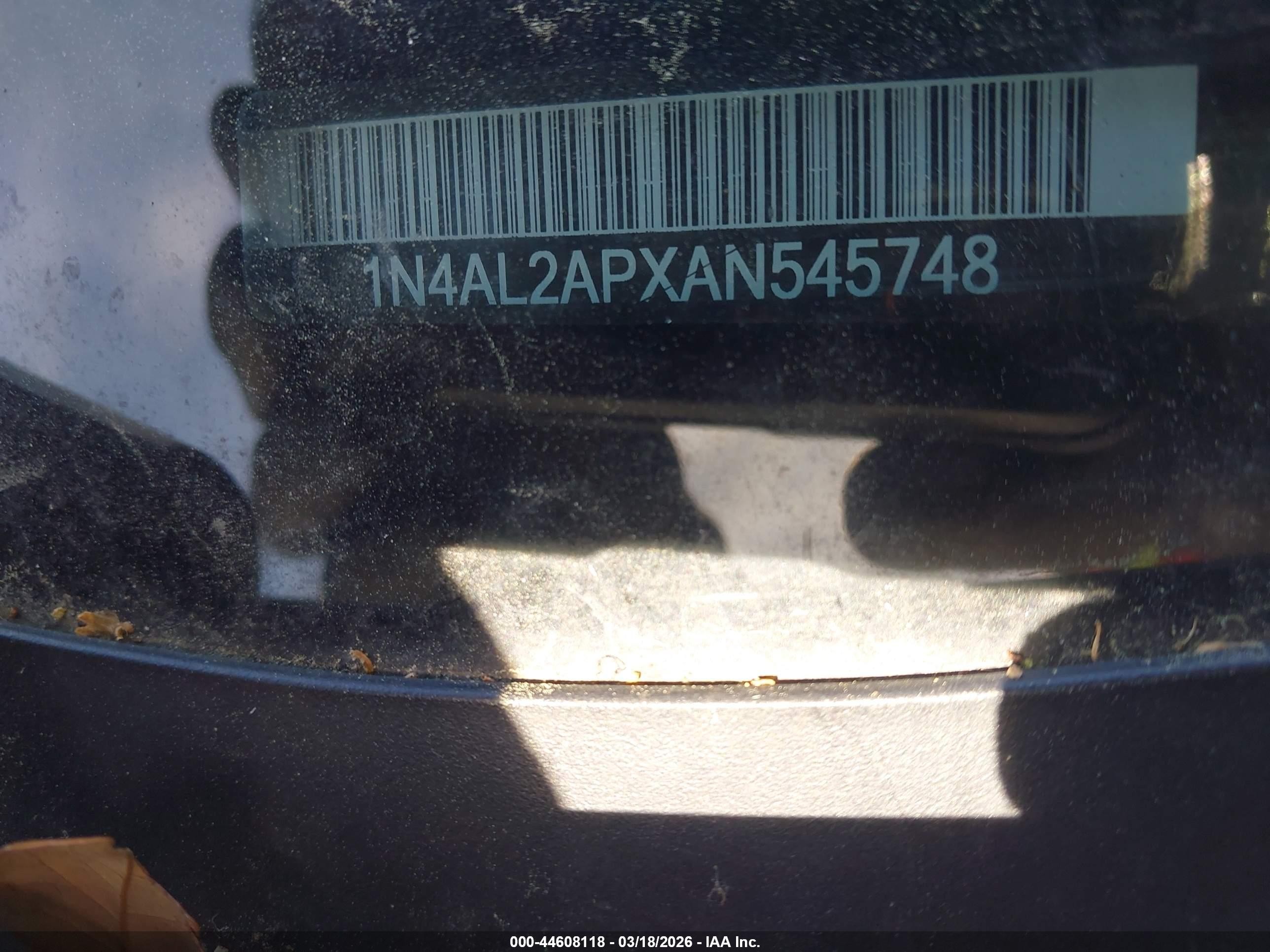 2010 Nissan Altima 2.5 S Silver vin: 1N4AL2APXAN545748