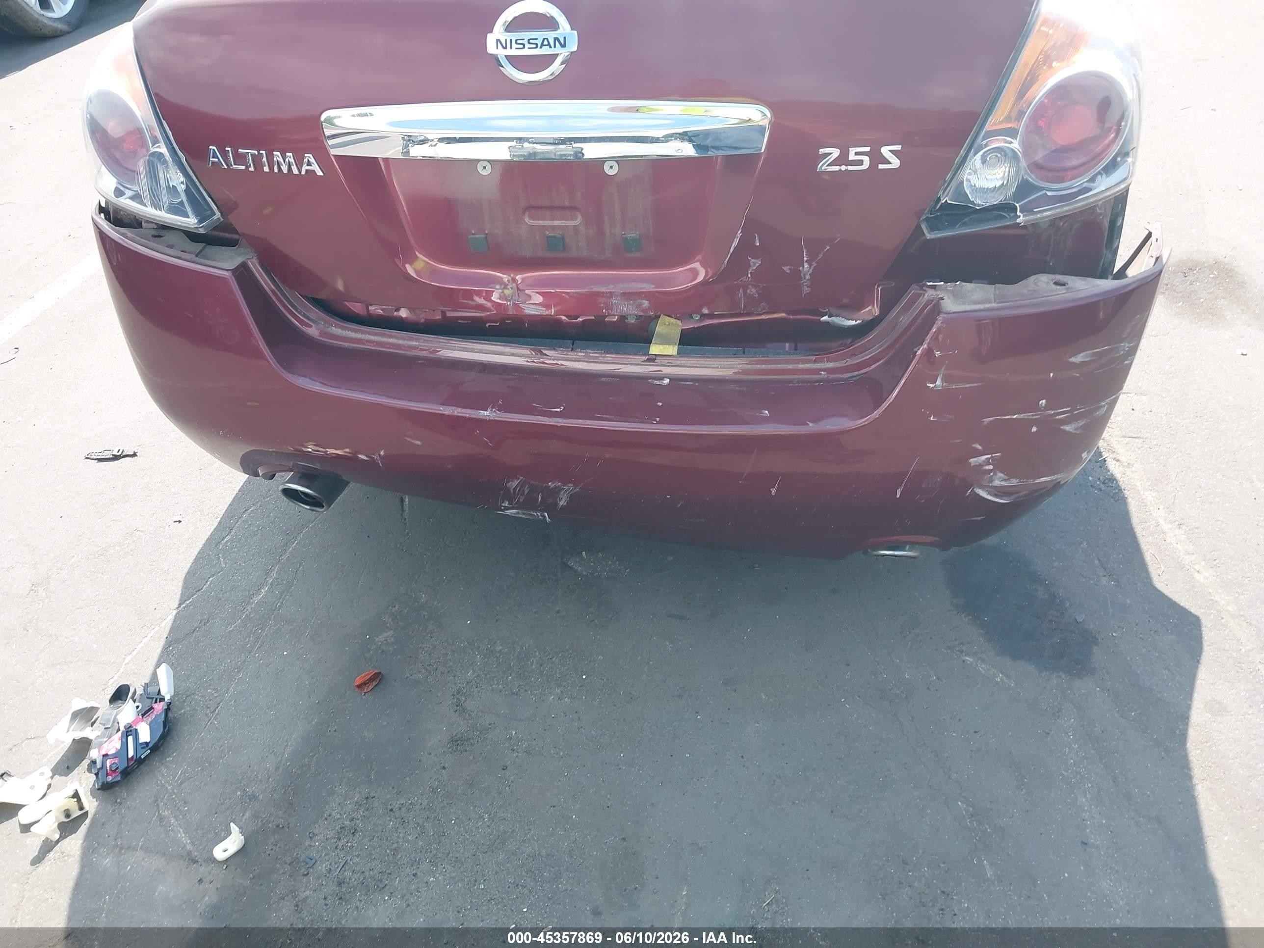 2011 Nissan Altima 2.5 S Maroon vin: 1N4AL2APXBN420993