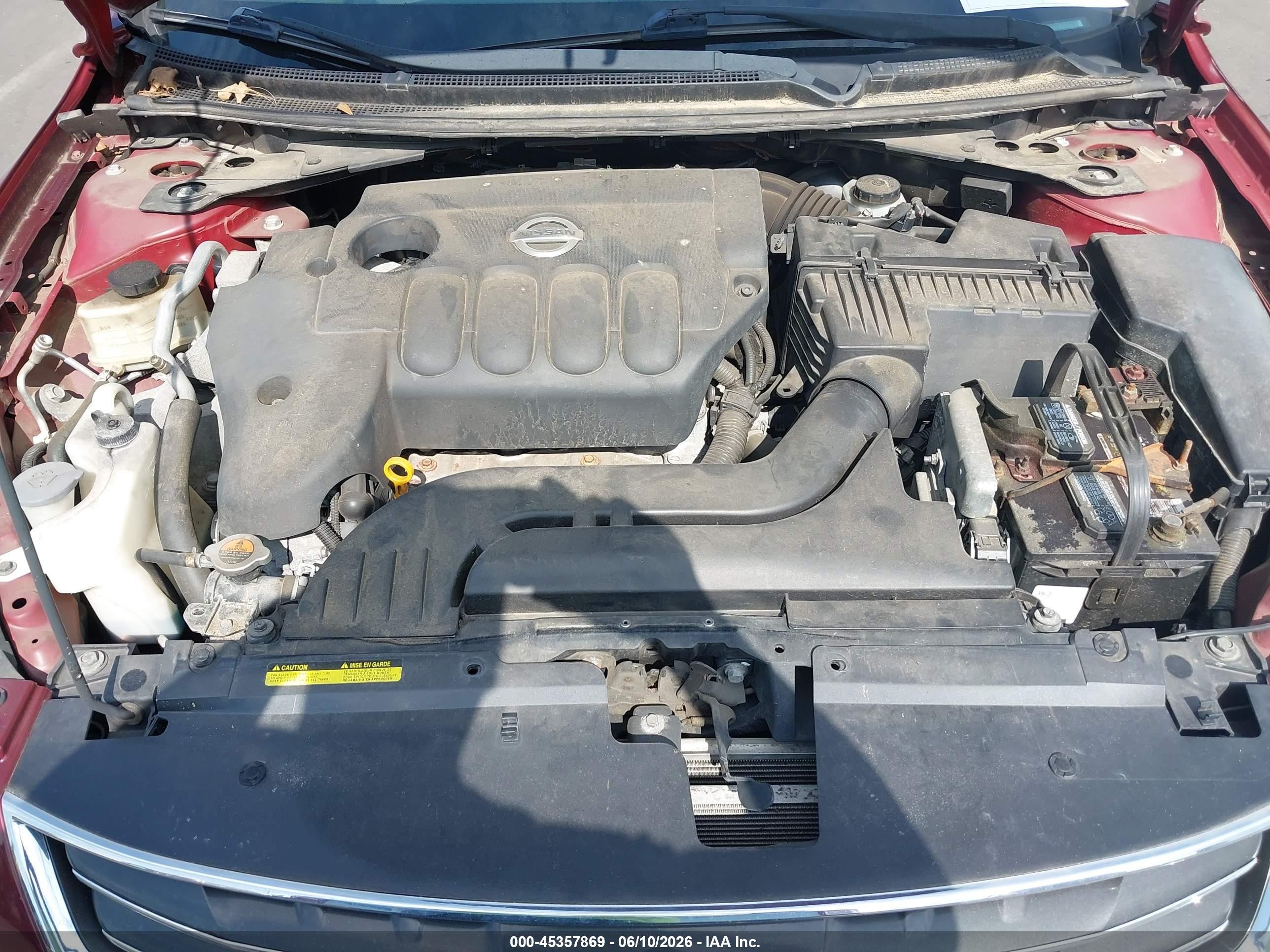 2011 Nissan Altima 2.5 S Maroon vin: 1N4AL2APXBN420993