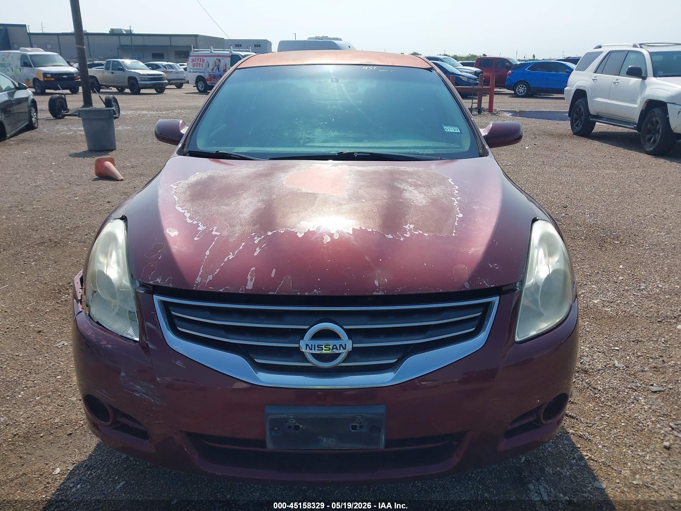 2011 Nissan Altima 2.5 S Burgundy vin: 1N4AL2APXBN456179