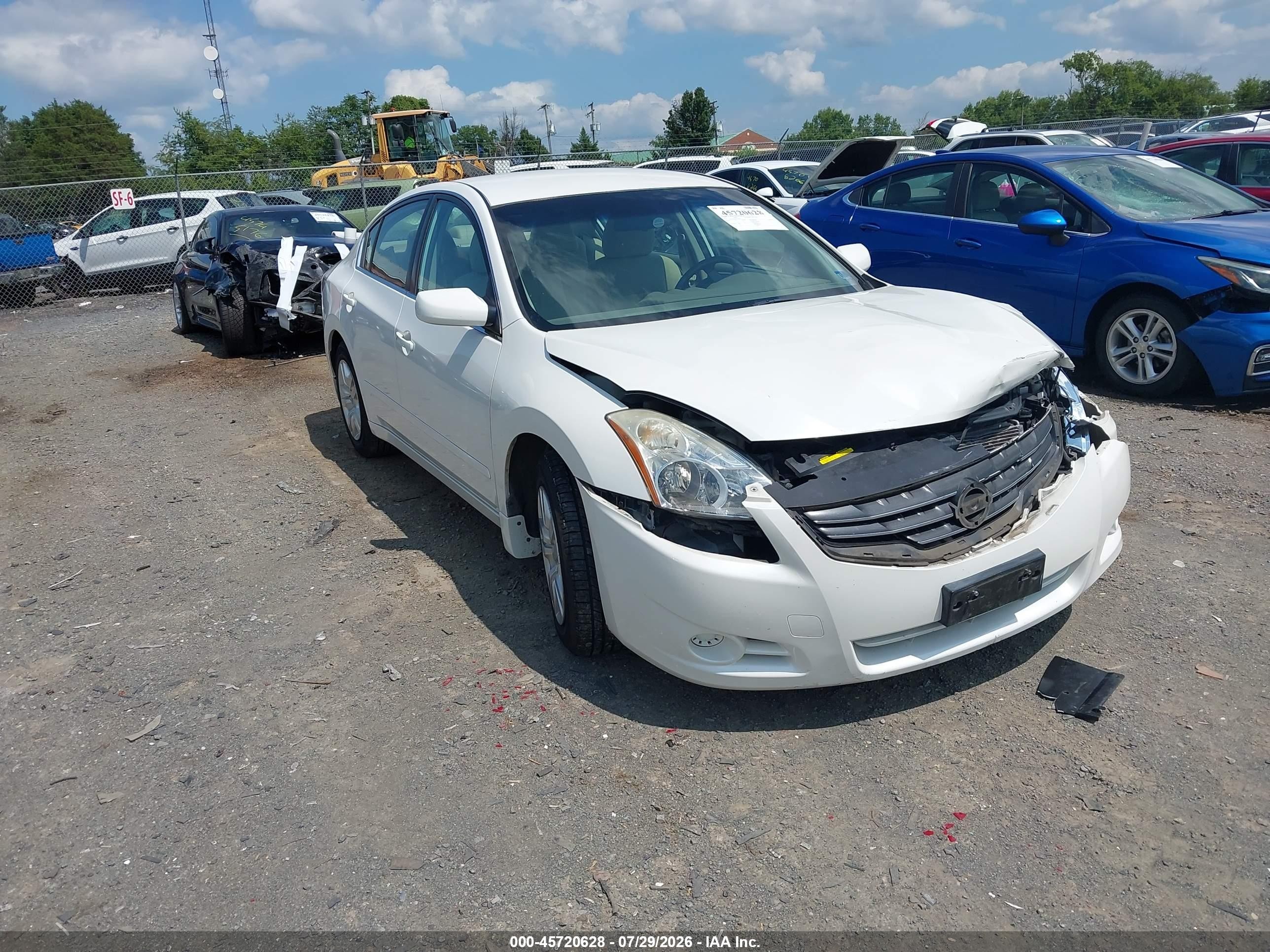2011 Nissan Altima 2.5 S White vin: 1N4AL2APXBN514873