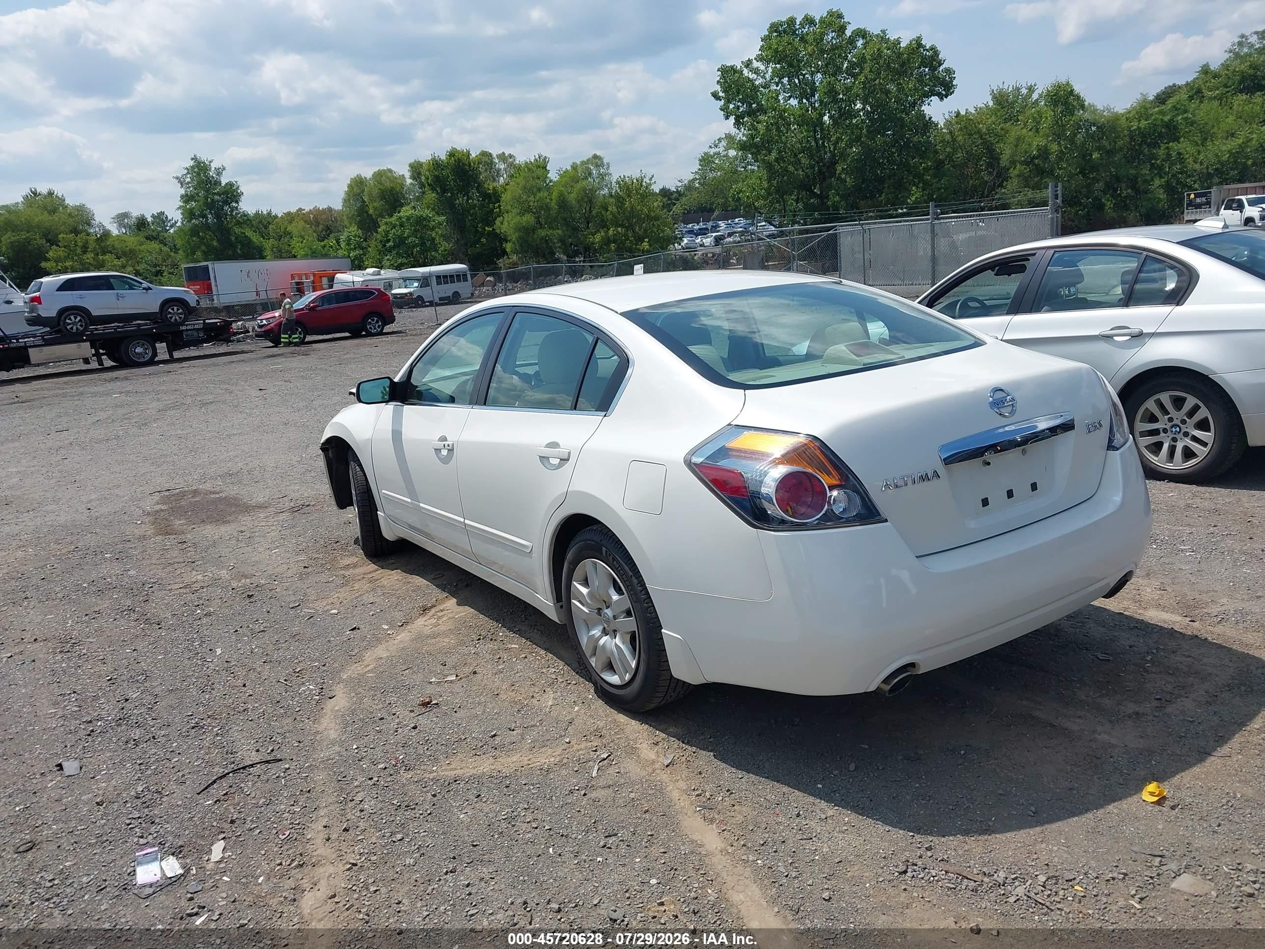 2011 Nissan Altima 2.5 S White vin: 1N4AL2APXBN514873