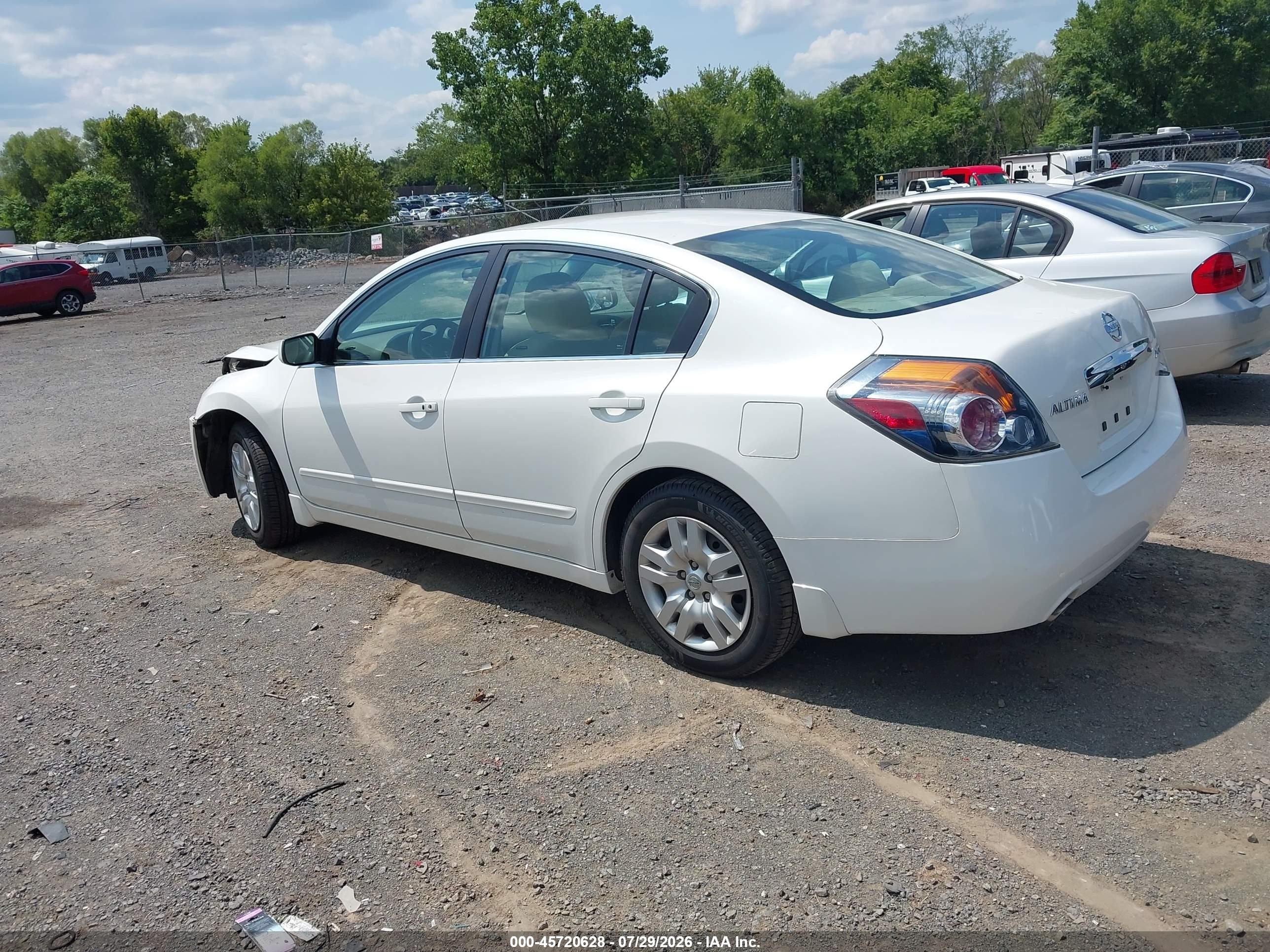 2011 Nissan Altima 2.5 S White vin: 1N4AL2APXBN514873