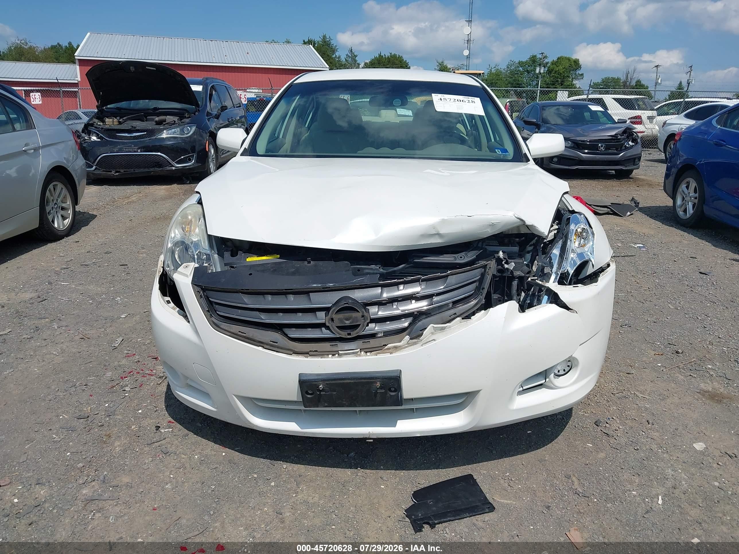2011 Nissan Altima 2.5 S White vin: 1N4AL2APXBN514873