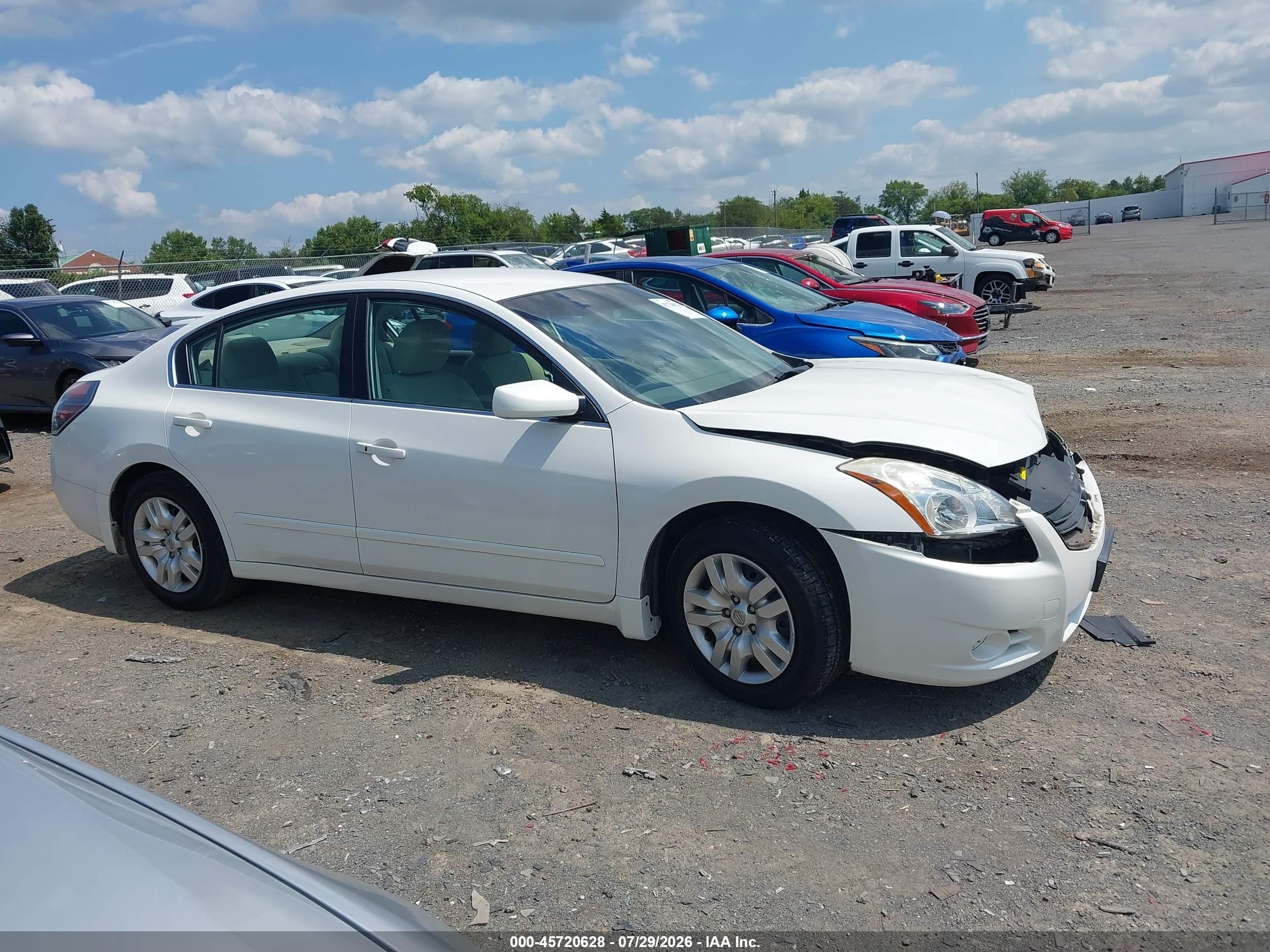 2011 Nissan Altima 2.5 S White vin: 1N4AL2APXBN514873