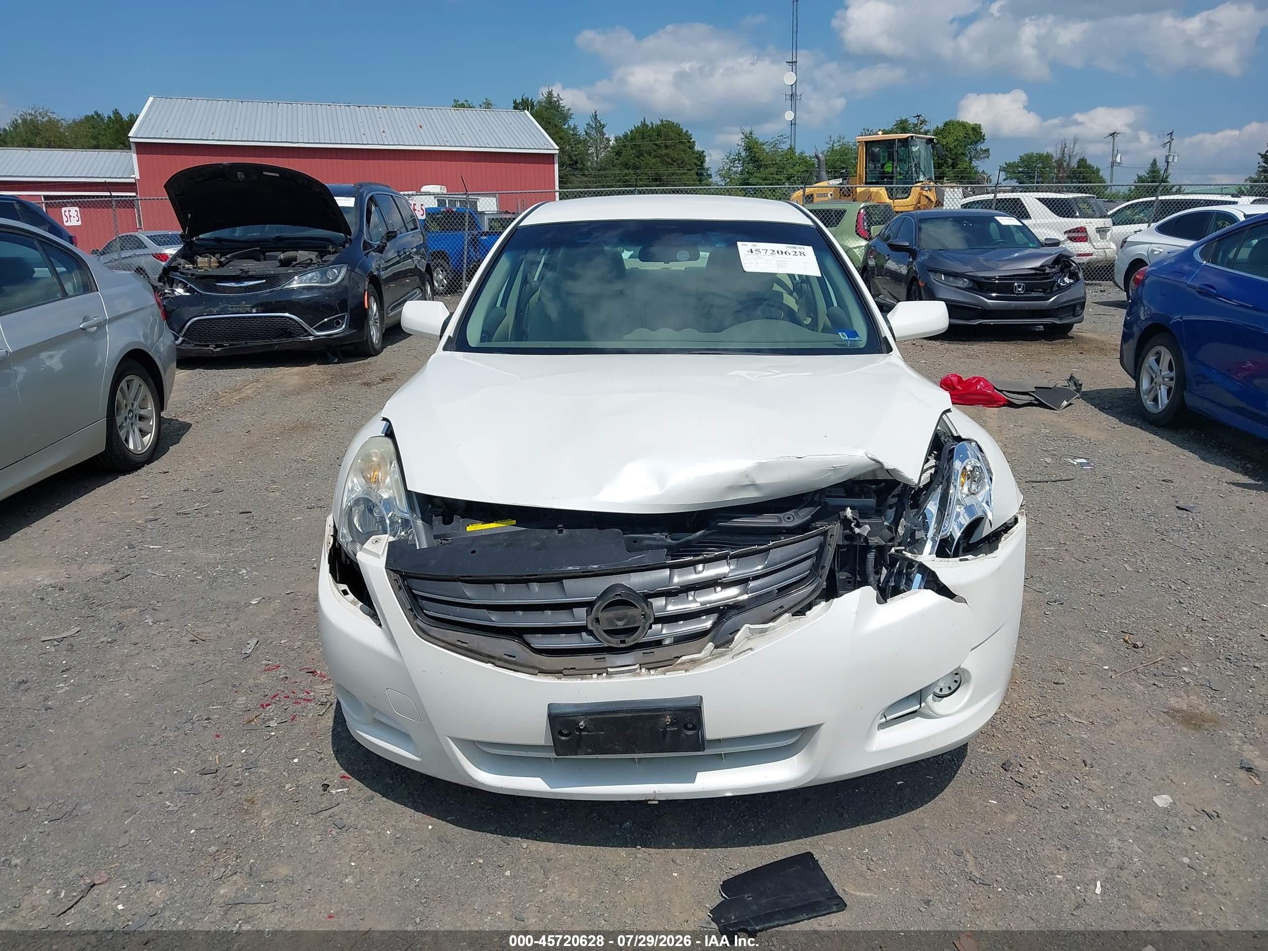 2011 Nissan Altima 2.5 S White vin: 1N4AL2APXBN514873