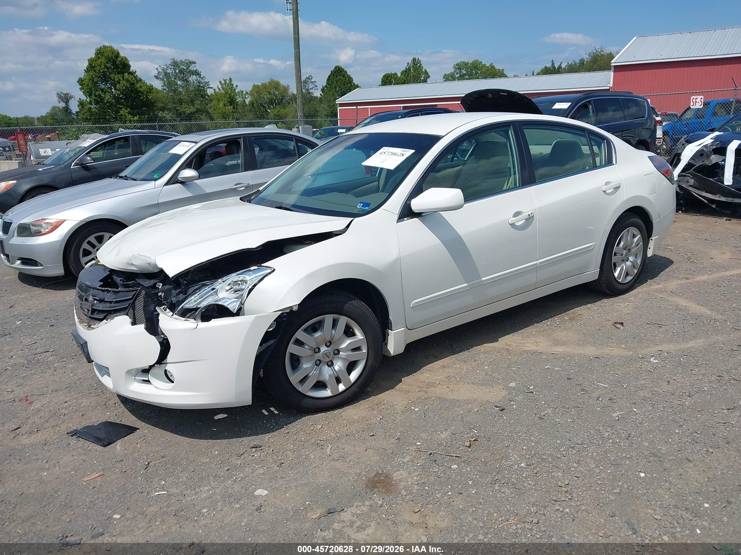 2011 Nissan Altima 2.5 S White vin: 1N4AL2APXBN514873