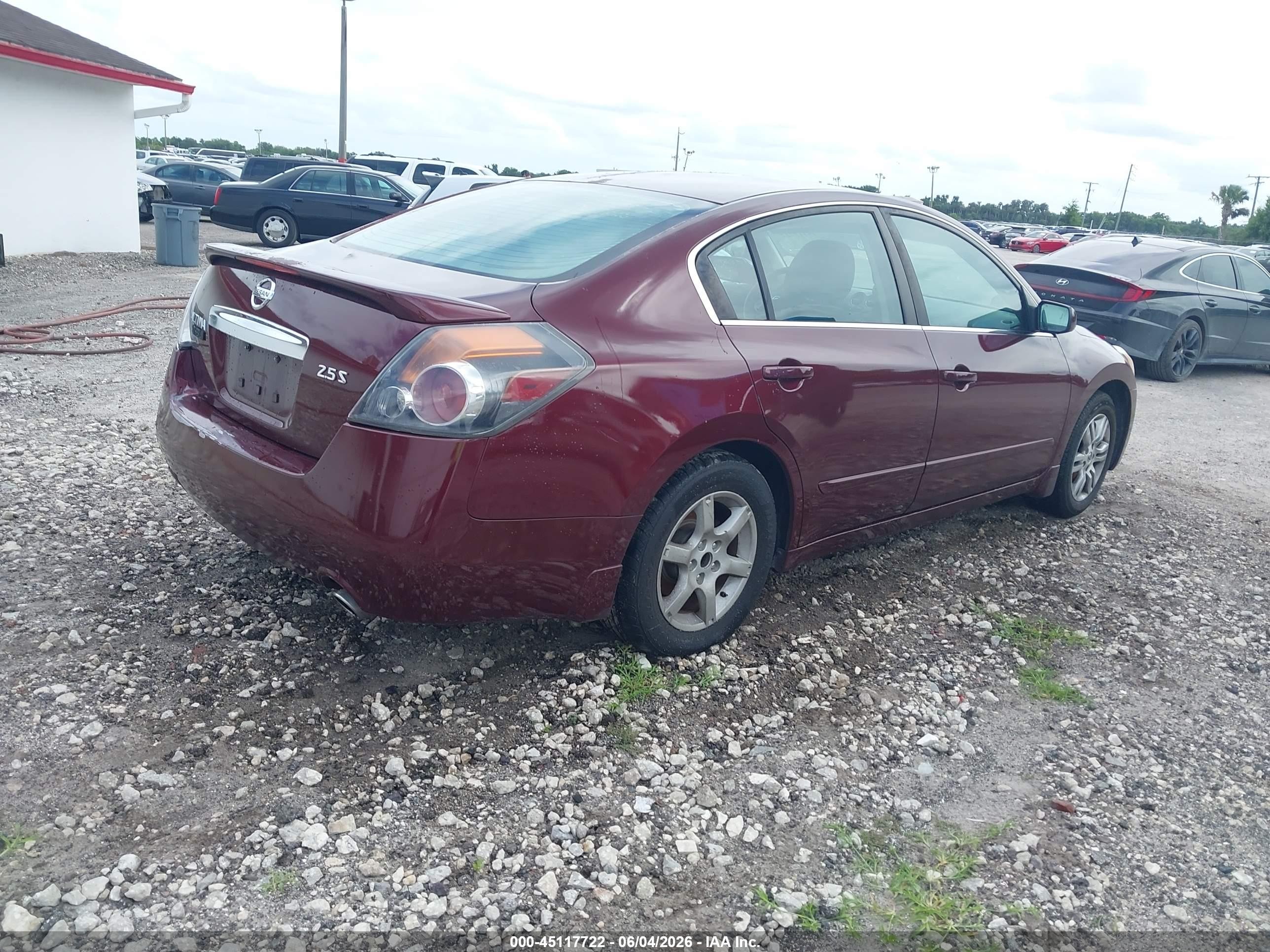 2012 Nissan Altima 2.5 S Maroon vin: 1N4AL2APXCC164464