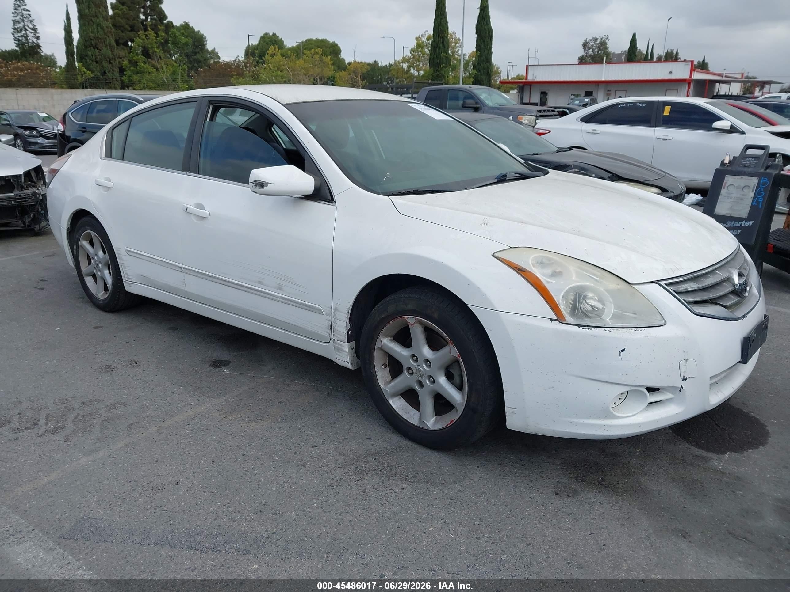 2012 Nissan Altima 2.5 S White vin: 1N4AL2APXCC192507