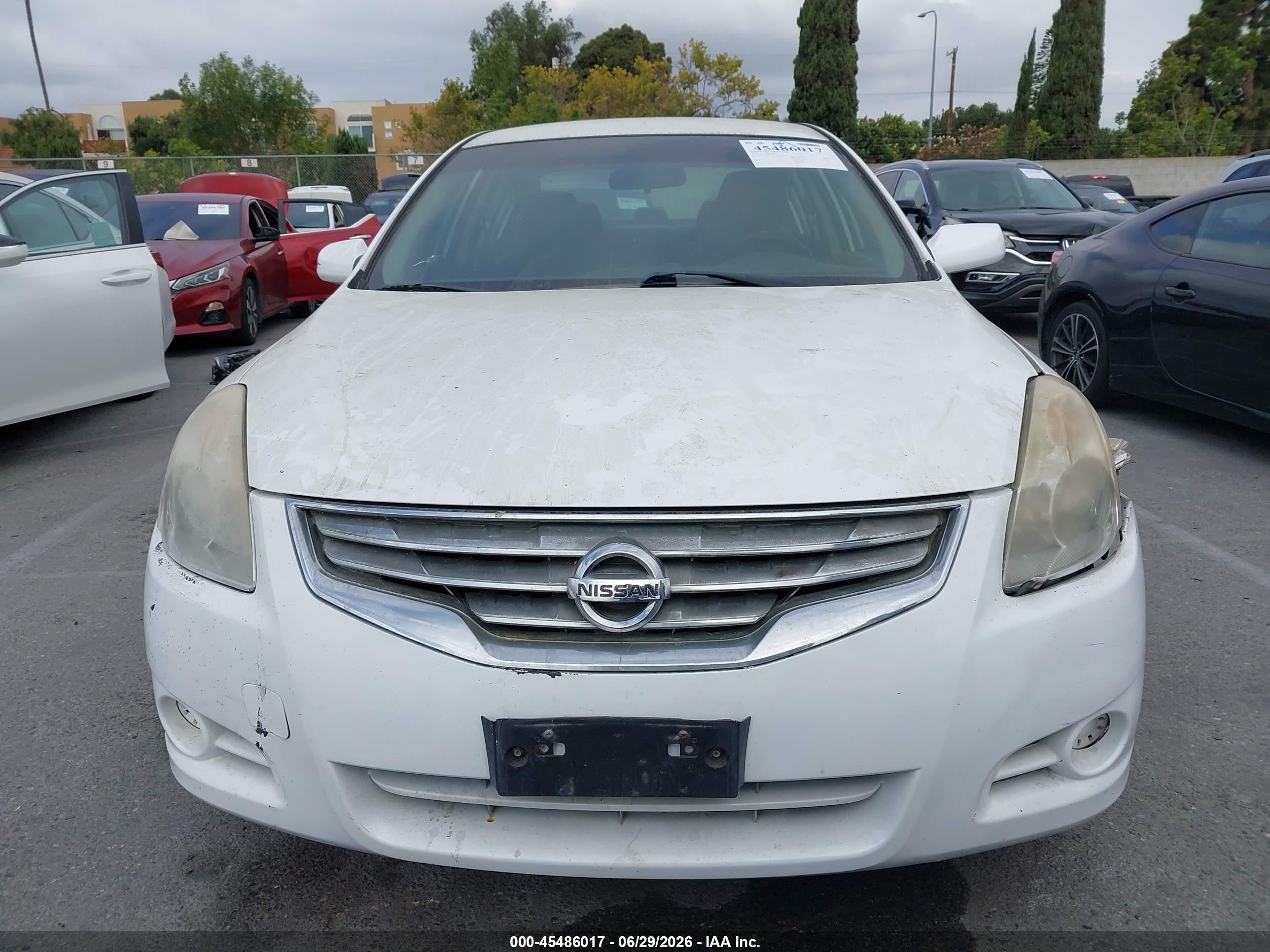 2012 Nissan Altima 2.5 S White vin: 1N4AL2APXCC192507