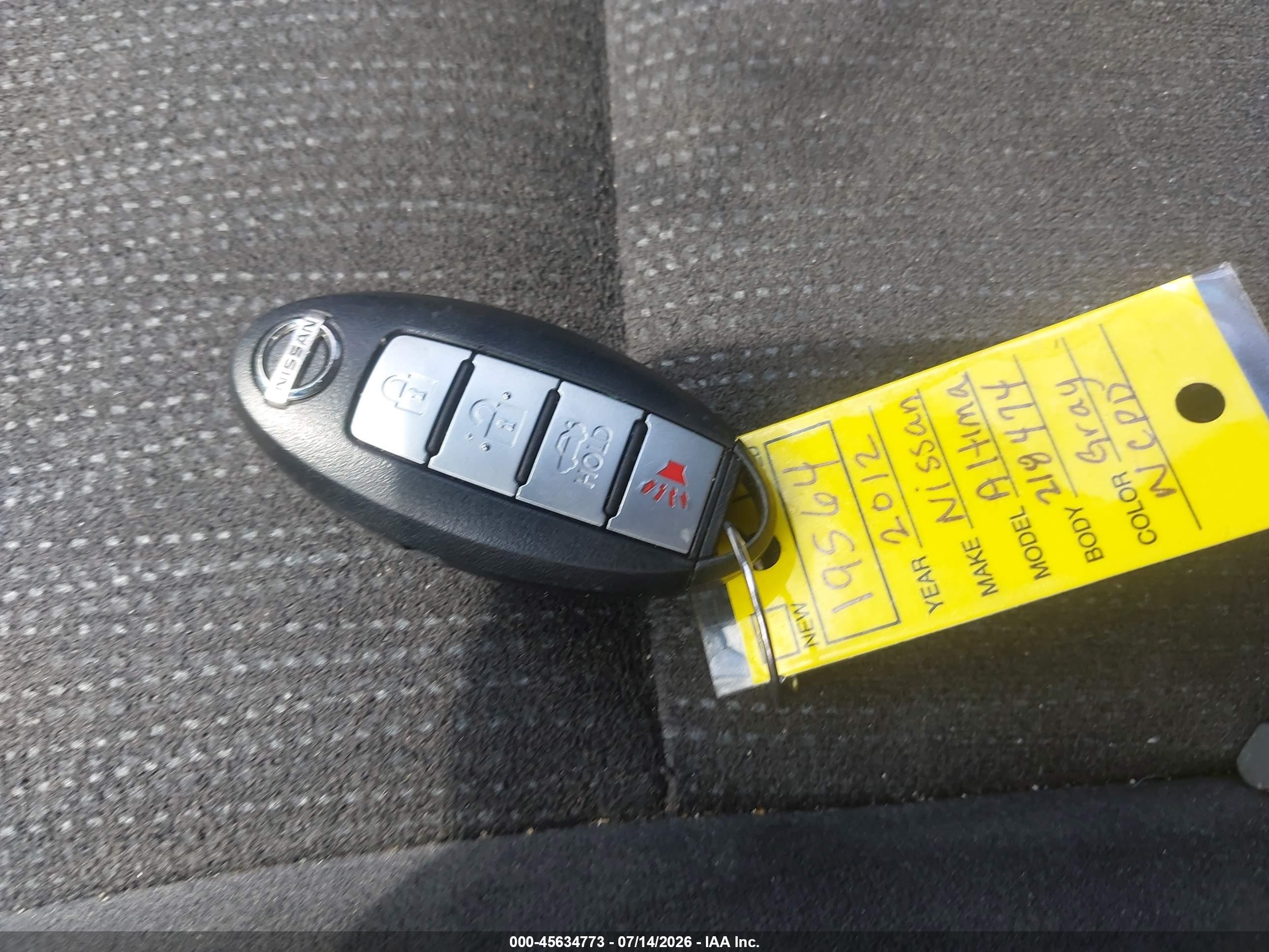 2012 Nissan Altima 2.5 S Gray vin: 1N4AL2APXCC218474
