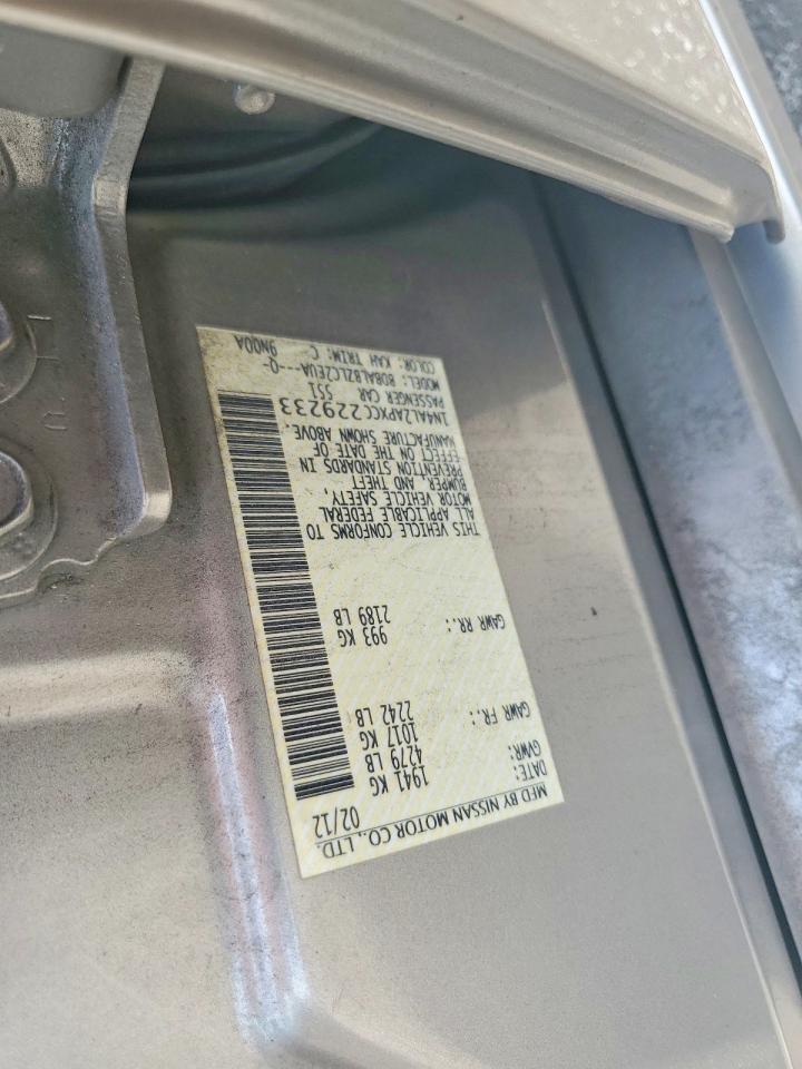 2012 Nissan Altima 2.5 Beige vin: 1N4AL2APXCC229233
