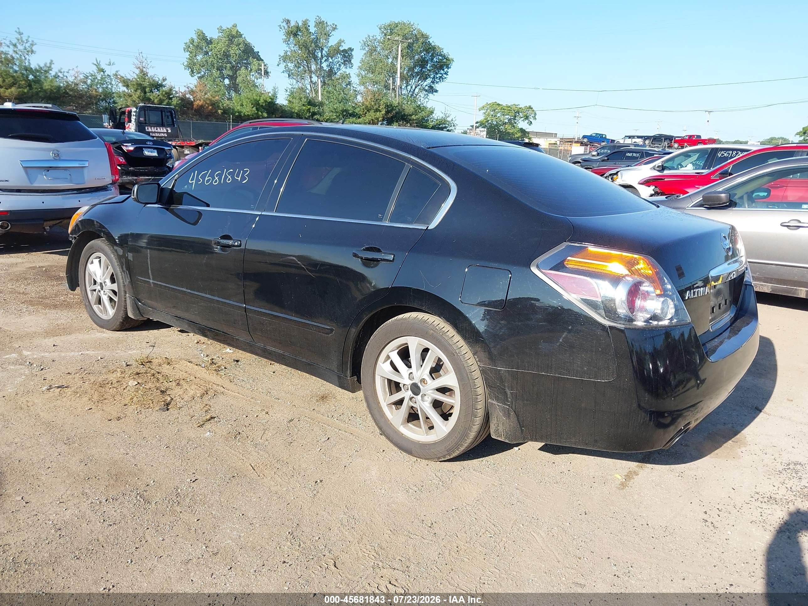 2012 Nissan Altima 2.5 S Black vin: 1N4AL2APXCN416010