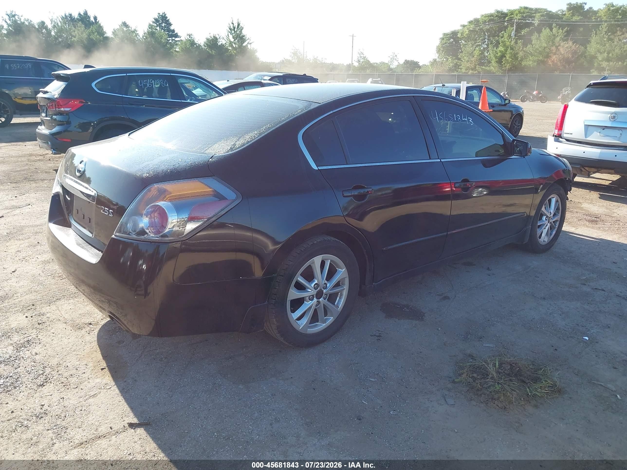 2012 Nissan Altima 2.5 S Black vin: 1N4AL2APXCN416010