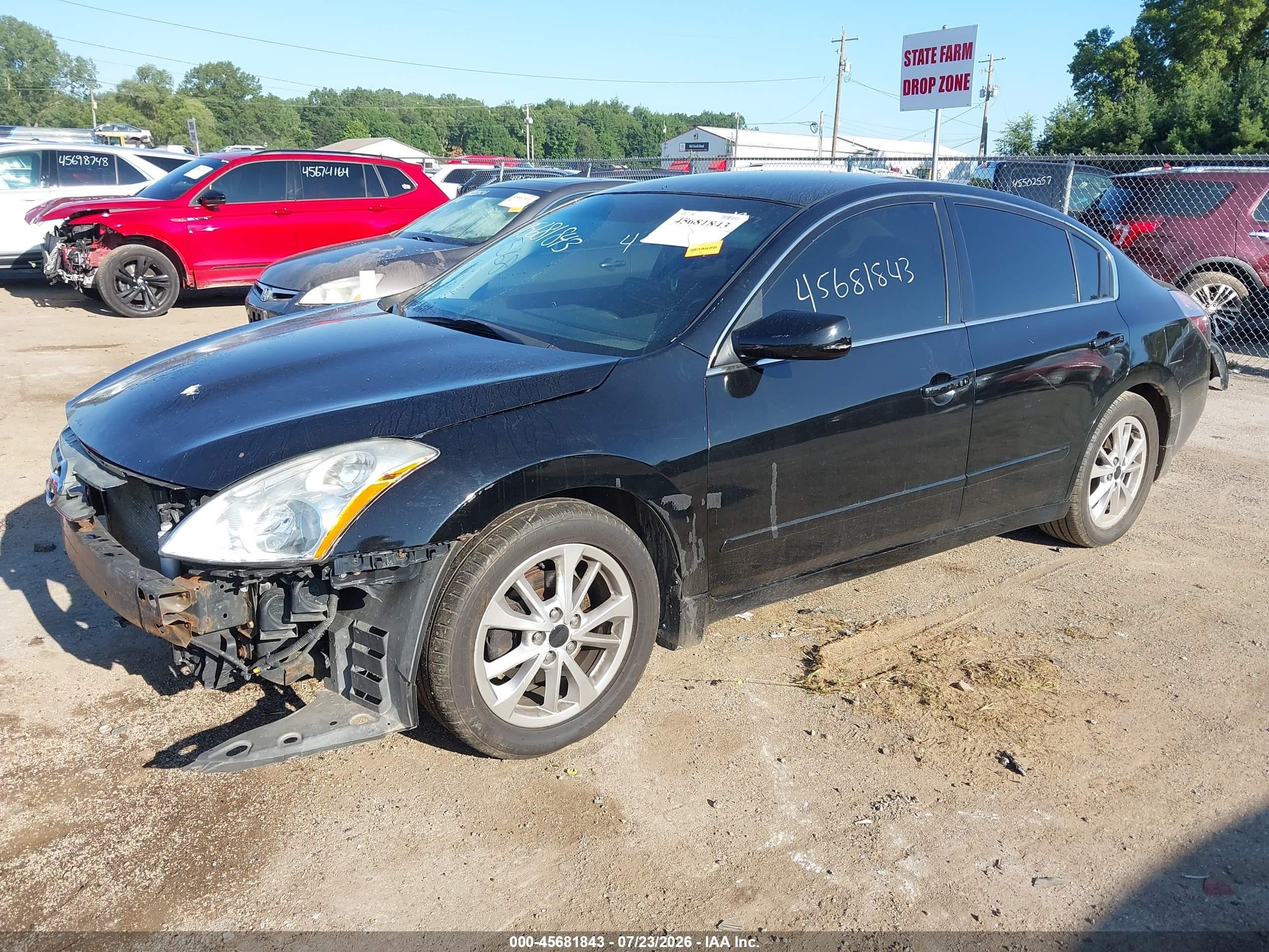 2012 Nissan Altima 2.5 S Black vin: 1N4AL2APXCN416010