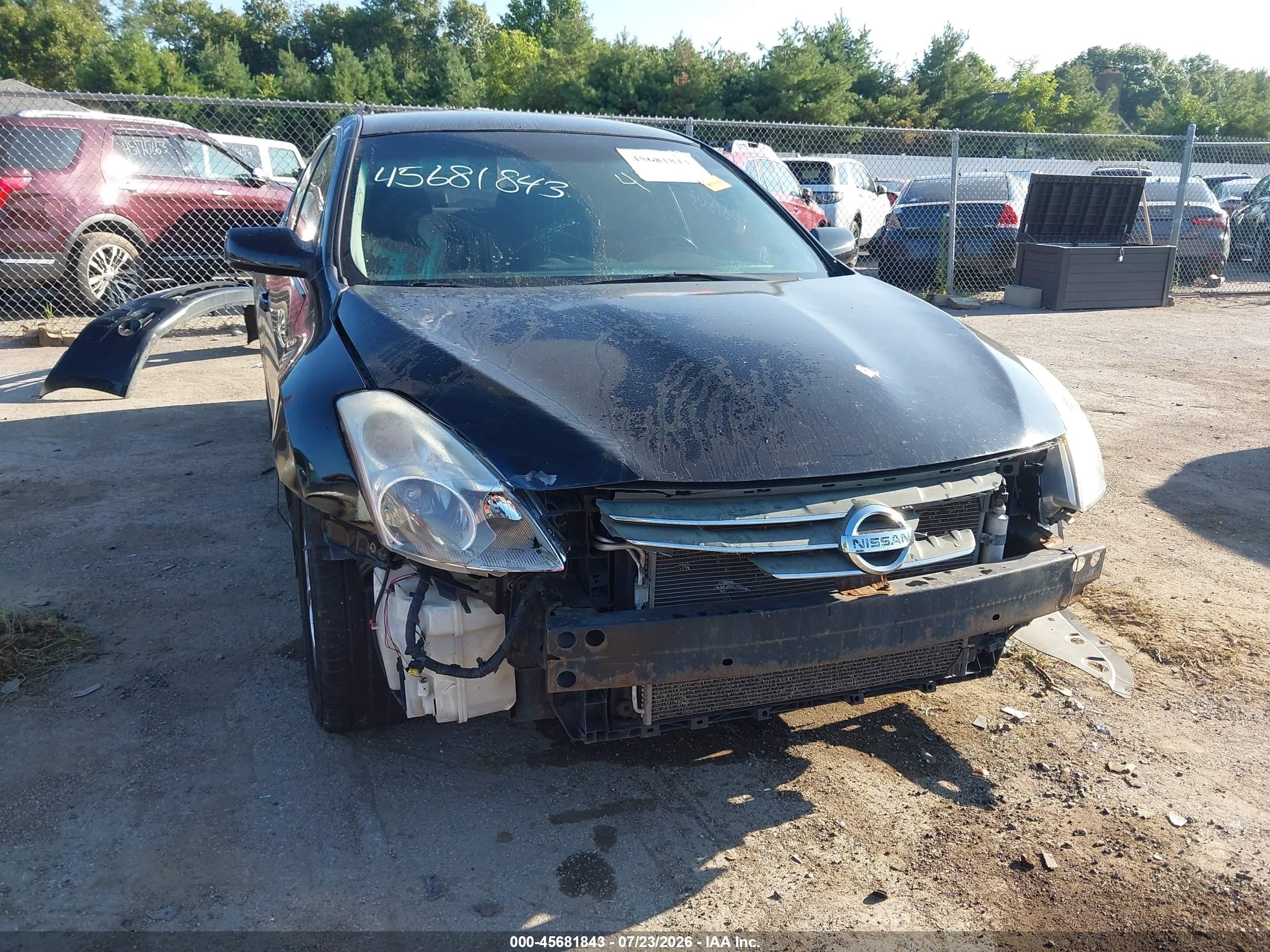 2012 Nissan Altima 2.5 S Black vin: 1N4AL2APXCN416010