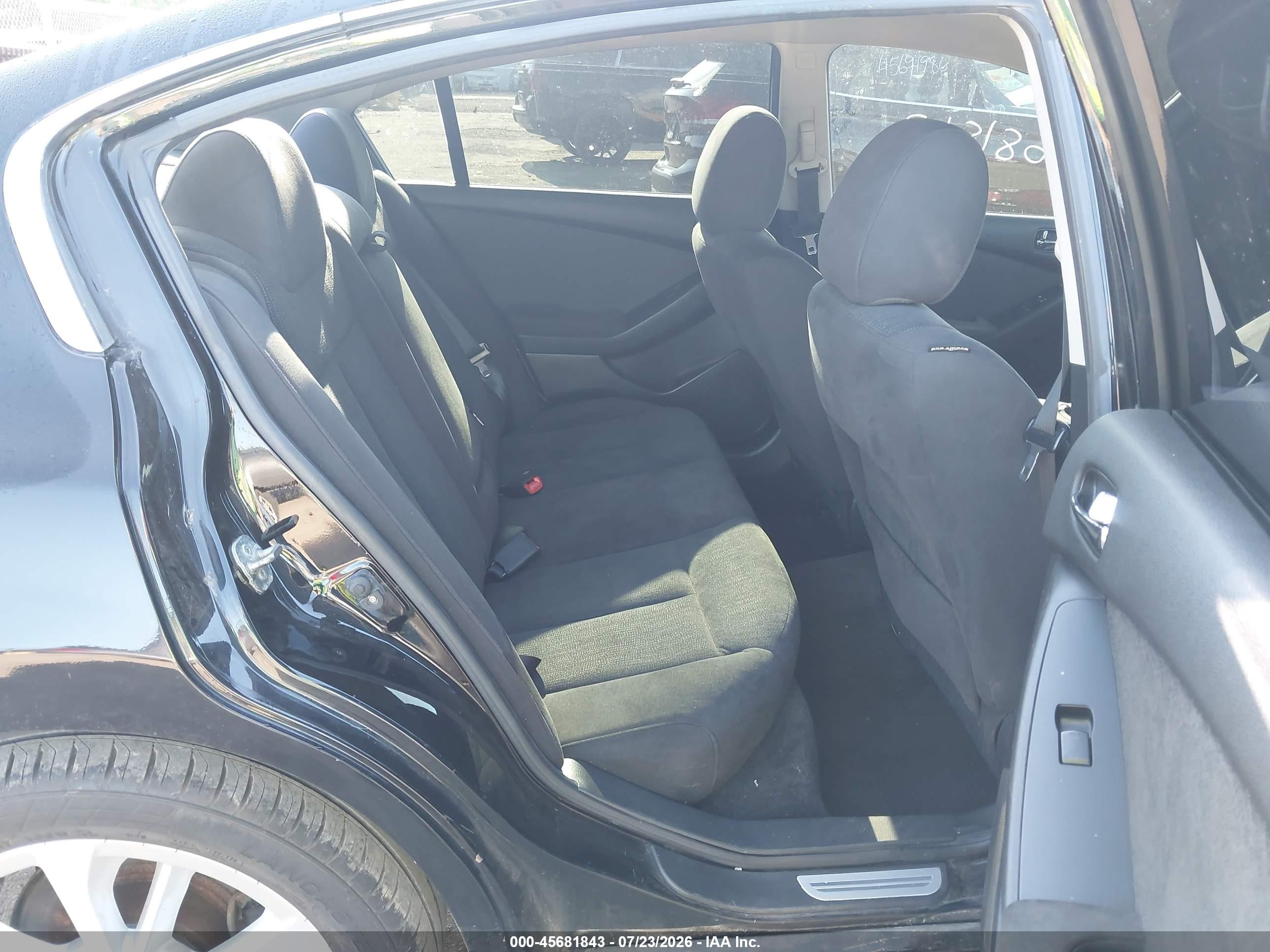 2012 Nissan Altima 2.5 S Black vin: 1N4AL2APXCN416010